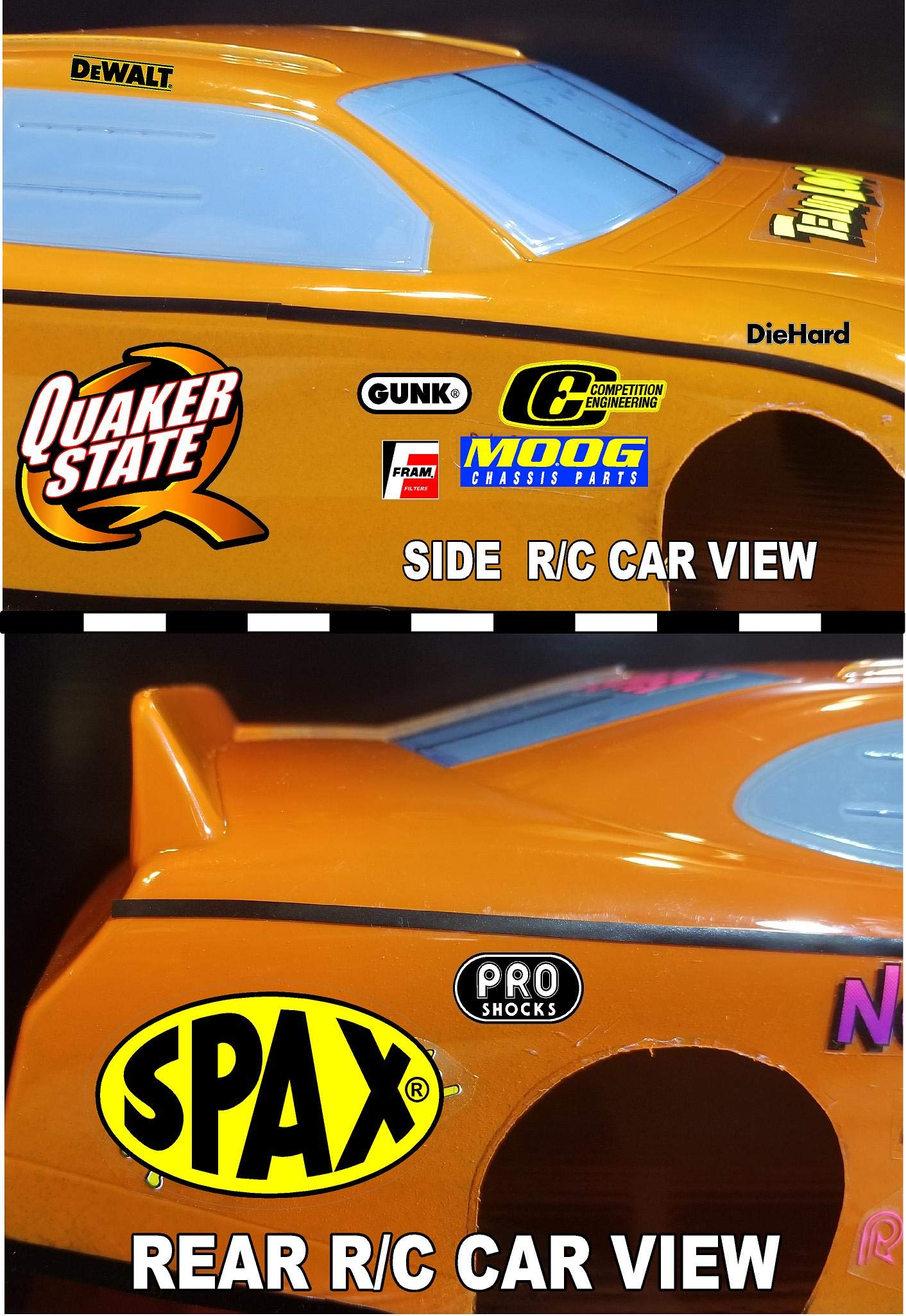 1/10 Scale White Vinyl R/C Model Decal Sticker Sheet for Lexan Body - Gang Sheet 2-Slant Holly Design - Perfect for Customizing RC Cars, Boats, Trucks and Radio Control Vehicles - DIY RC Model Decoration & Personalization