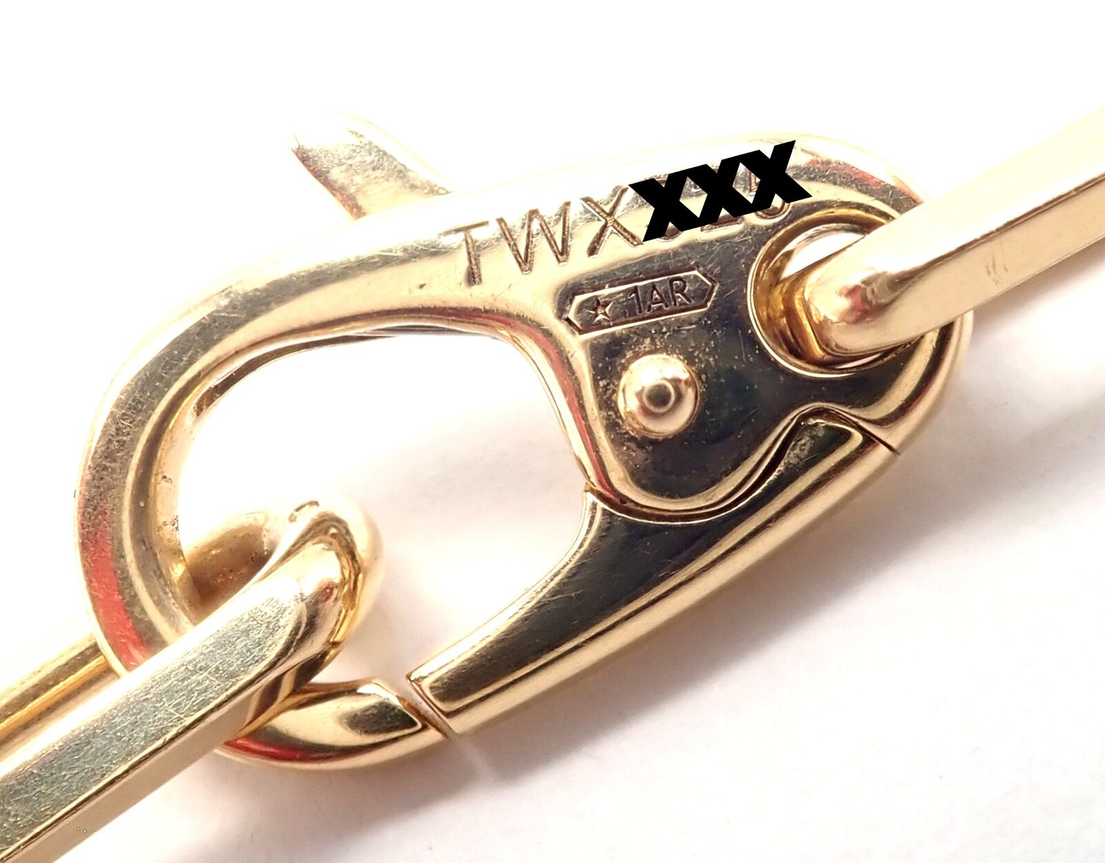 Authentic Cartier Santos 18K Yellow Gold Link Chain Necklace 22