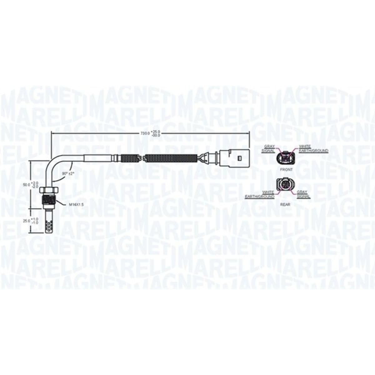 Magneti Marelli 172000247010 Exhaust Gas Temperature Sensor - OEM Replacement Part for Improved Engine Performance & Fuel Efficiency | Perfect for Automotive Repair & Maintenance