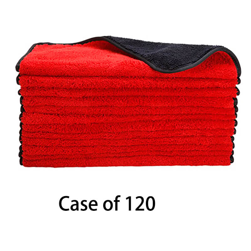 Wholesale 120 Pcs Royal Coral Fleece Microfiber Towels 16x16 Inches 880GSM - Ultra Soft & Absorbent for Gym, Spa, Beach & Home Use