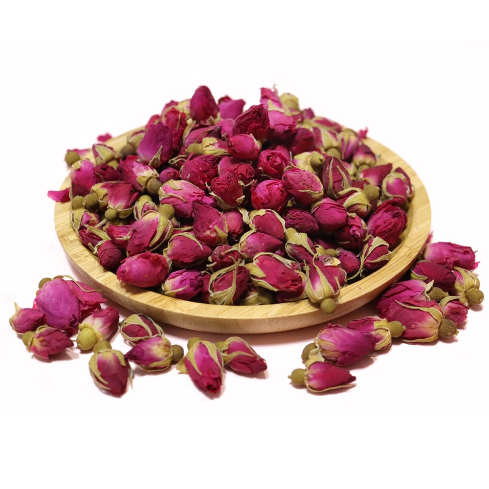 Premium Natural Dried Rose Buds - 7oz (200g) Bulk for Tea, DIY Crafts, Baking Decoration | Perfect for Herbal Tea, Wedding Favors & Home Spa Relaxation
