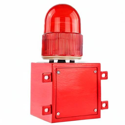 Industrial Sound Light Alarm Siren Horn with LED Warning Light - One Touch Emergency Voice Alarm & Strobe Light for School, Factory Safety (AC 110V) - Ideal for Emergency Alerts, Security Systems & Public Safety