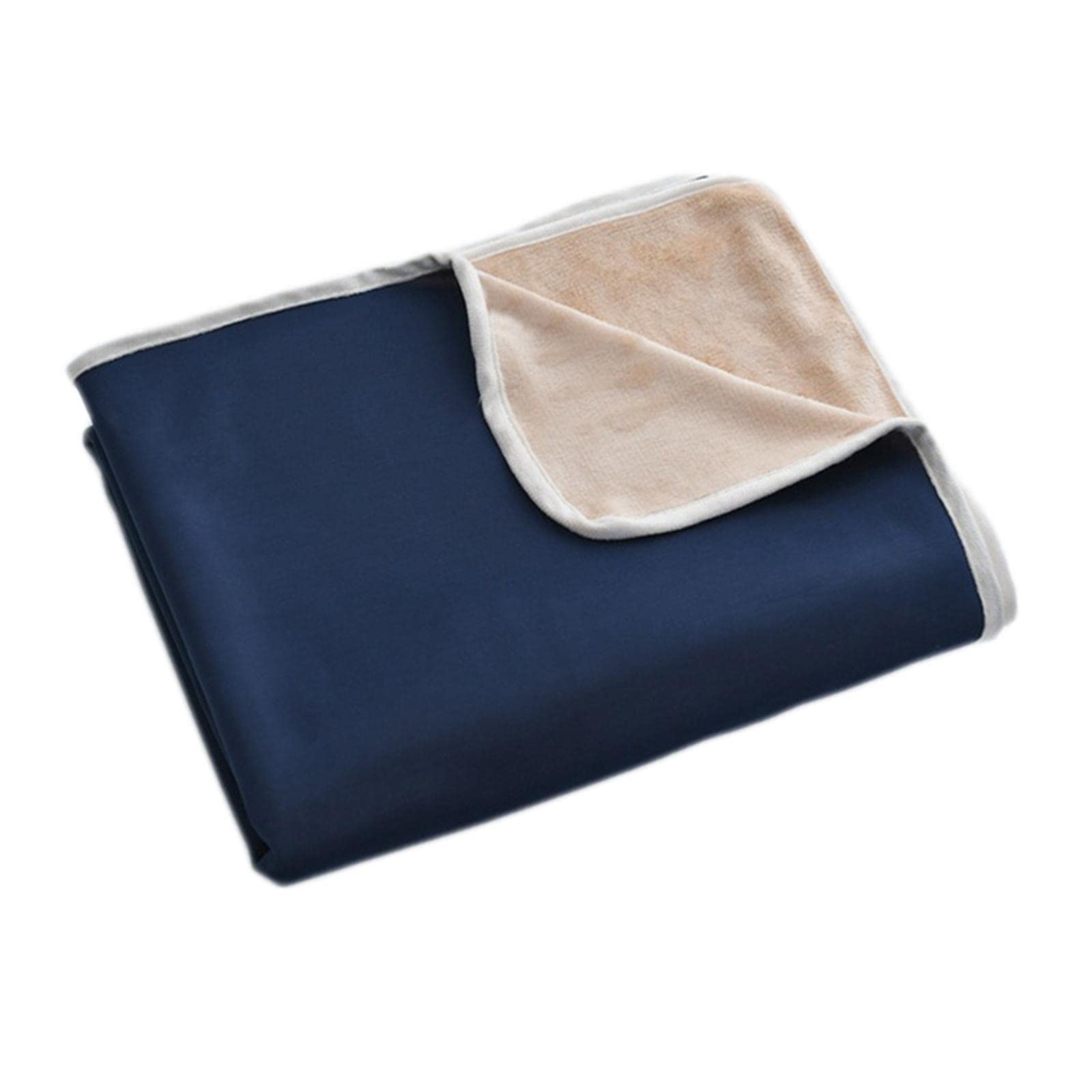 Milageto Lightweight Breathable Cooling Blanket for Hot Sleepers - Premium Night Sweats Comforter for Adults, Travel-Friendly, Navy Blue - Perfect for Summer Nights & Hot Sleepers Relief