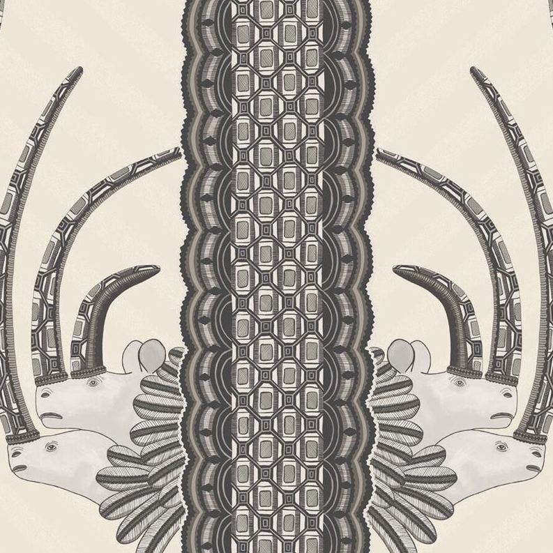 109/3014 | Jabu Black and White Wallpaper by Cole and Son - Perfect for Living Room, Bedroom, and Home Office Decor