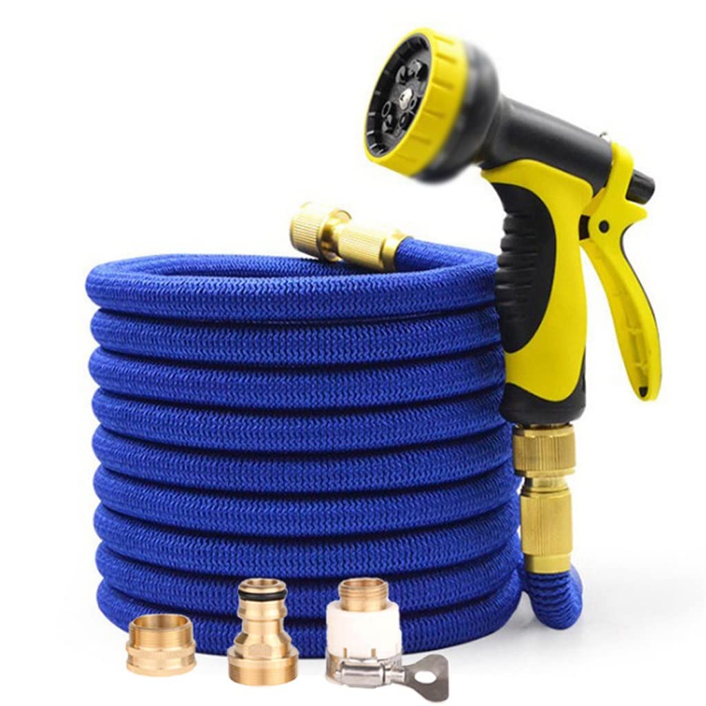 **BDYCZ Expandable Water Hose - 100ft Magic Flexible High Pressure Garden Hose with Spray Gun for Car Washing, Lawn Watering, and Outdoor Cleaning (Color: A)**