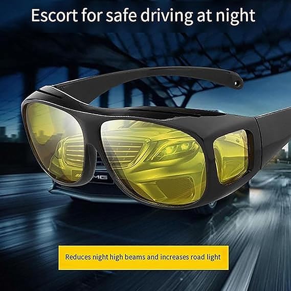 Fanyil Night Vision Glasses for Driving - Anti-Glare Night Driving Glasses for Men & Women - Perfect for Night Commuting, Road Trips & Low-Light Conditions