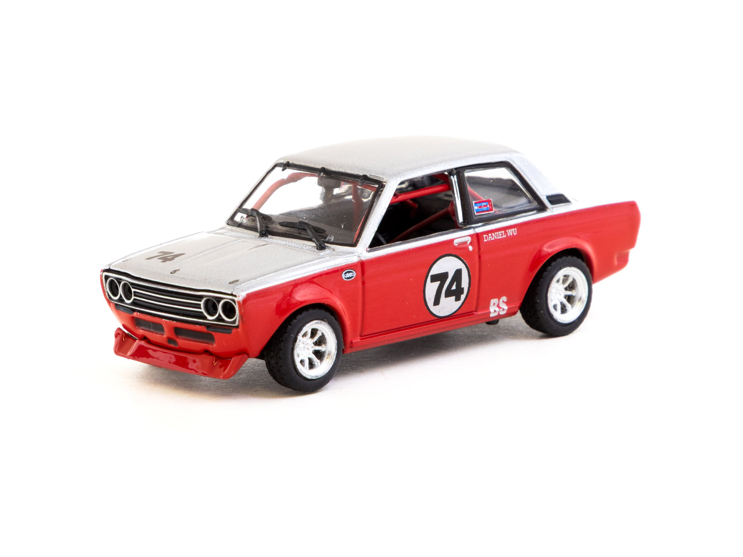 Tarmac Works 1/64 Scale Datsun 510 Trans Am B Sedan 2.5 Challenge 2023 Daniel Wu Diecast Model Car - Collectible Hobby64 for Display & Racing Scenes