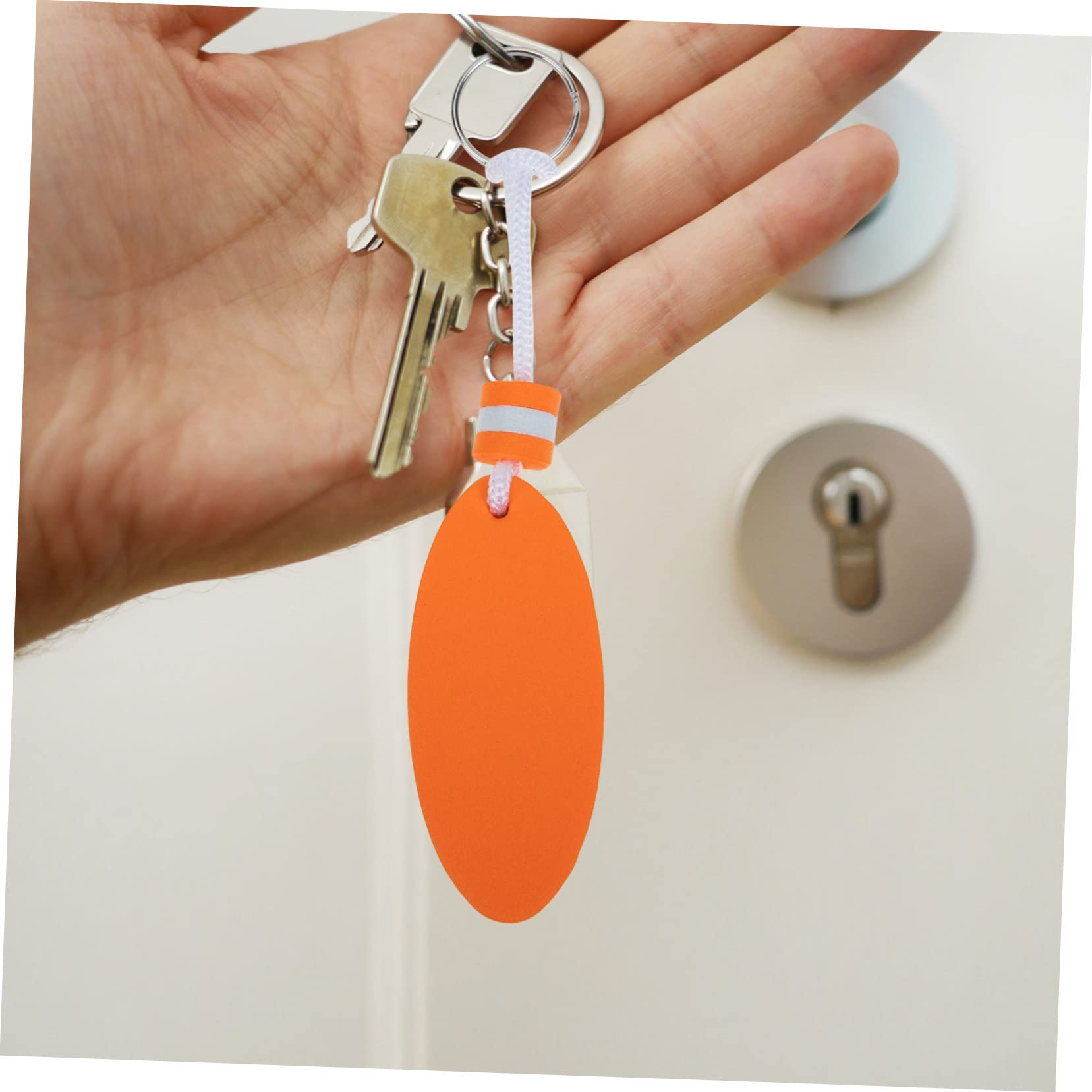 12 Pack Floating Keychains for Boat Keys - Waterproof Surfboard Keyring with EVA Foam Holder - Perfect for Boating, Surfing, Swimming & Water Sports Accessories