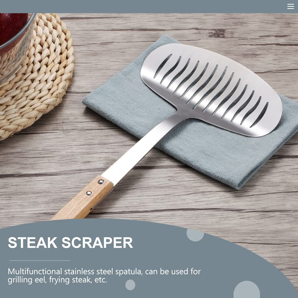 Premium Stainless Steel Fish Spatula - Hemoton Kitchen Utensil for Frying Fish, Eel, Steak & More | Heavy Duty Metal Turner, Scraper & Cooking Tool for Grilling, BBQ & Home Kitchen Use