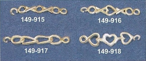 Sterling Silver or 14K Gold Extension Bracelet Links - Heart, Chain, Xs & Os Charms - DIY Custom Jewelry Making Supplies for Bracelets & Necklaces - Perfect for Gifts, Layering & Personalized Accessories