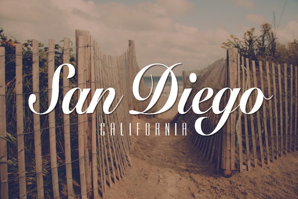 San Diego California Beach Wall Art - 12x18 Sandy Trail Poster for Coastal Decor, Living Room & Bedroom Wall Decor