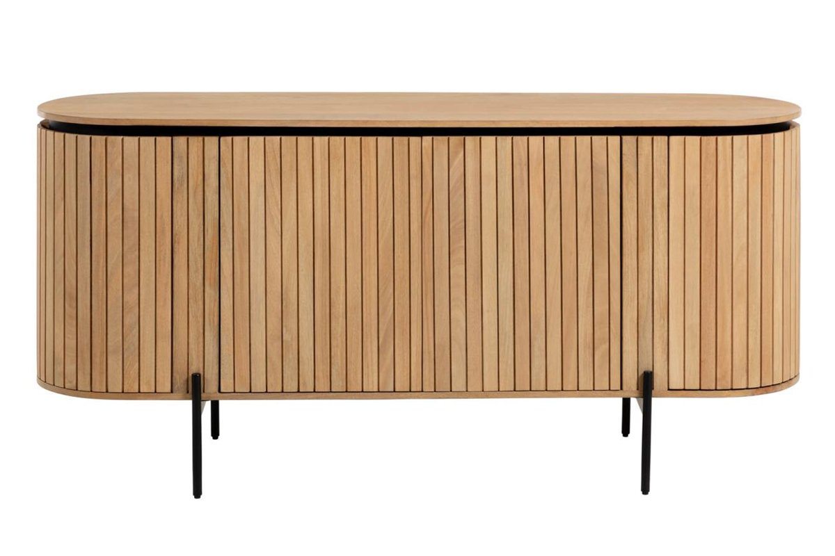 Como Lucia Sideboard - Mid Century Modern Buffet Cabinet with 2 Doors & 4 Drawers - Stylish Storage for Dining Room, Living Room or Entryway