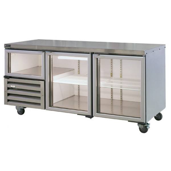 Anvil 2 Glass Door Back Bar Fridge - Commercial Grade Beverage Cooler for Bars, Restaurants & Home Use - Perfect for Storing Beer, Wine & Drinks
