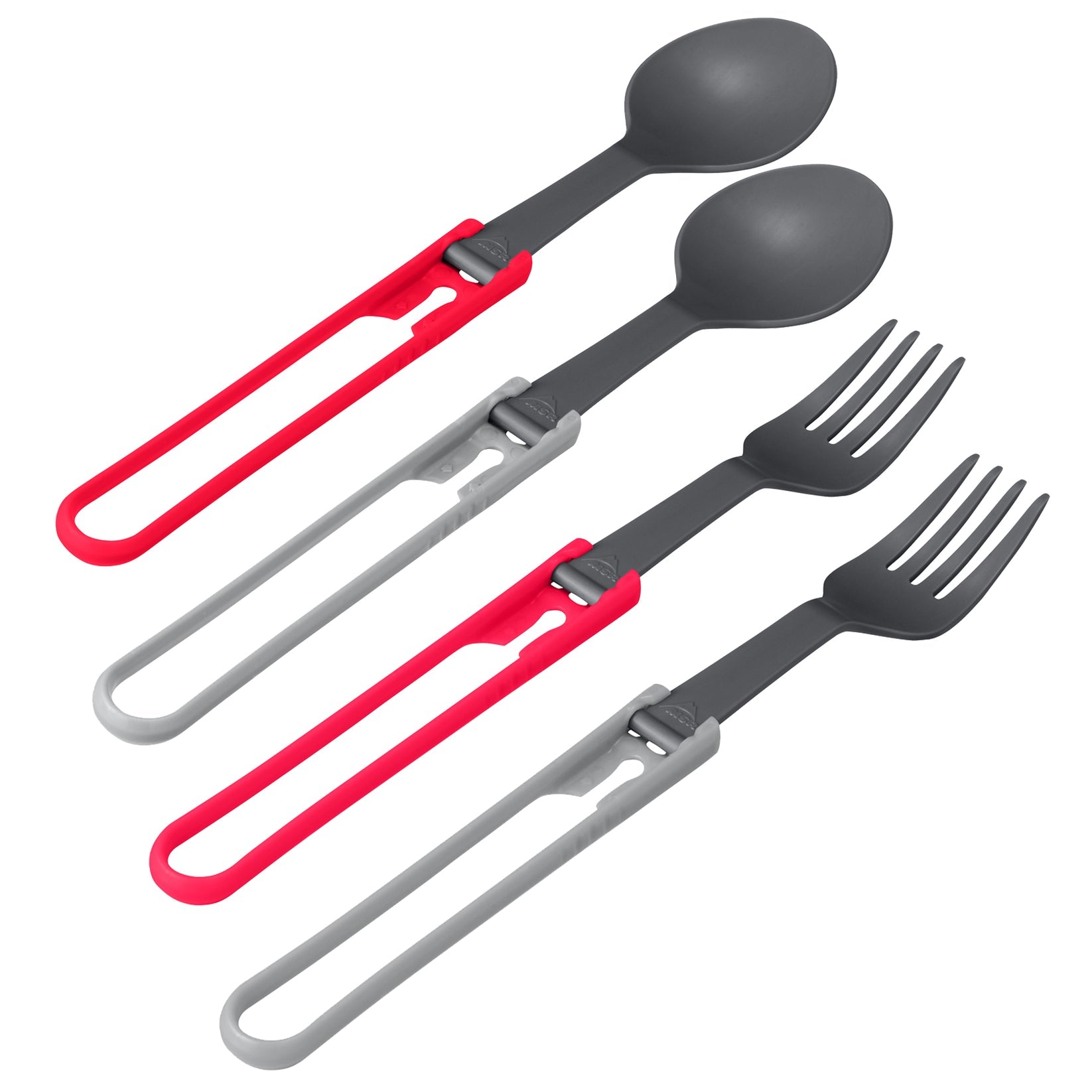 MSR Folding Utensil Set - Lightweight 4-Piece Camping Spoon & Fork Kit for Backpacking, Hiking & Outdoor Adventures