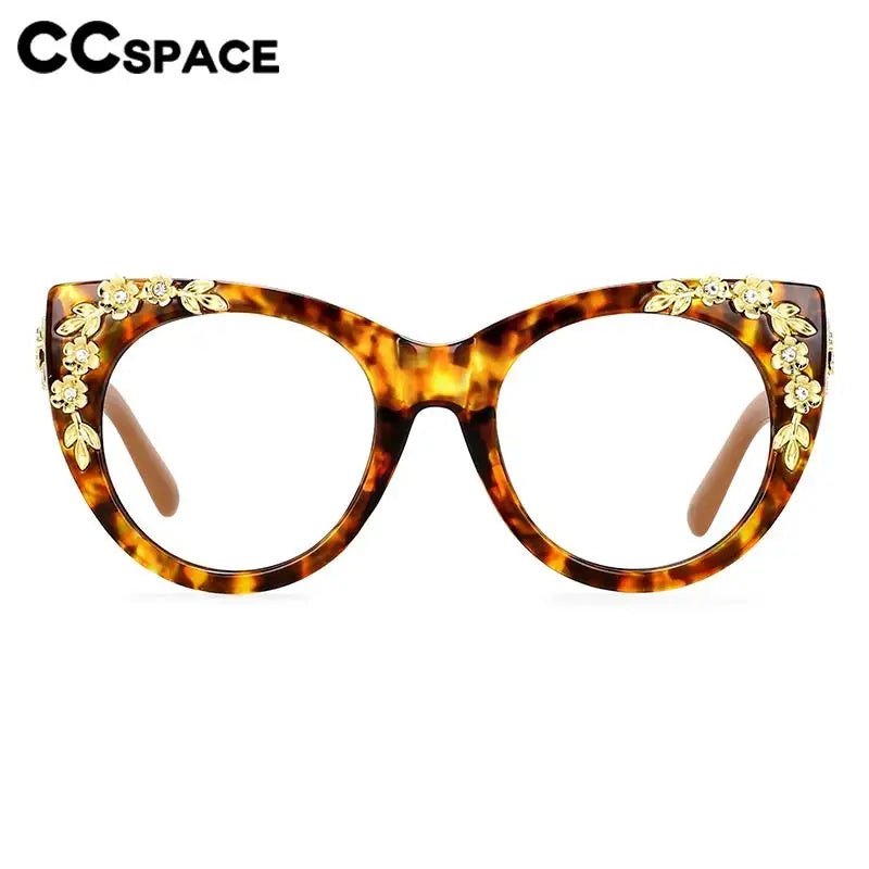 CCspace Women's Full Rim Cat Eye Plastic Reading Glasses +1.00 to +3.50 Strength - Stylish Lightweight Frames for Reading, Computer Work & Office Use