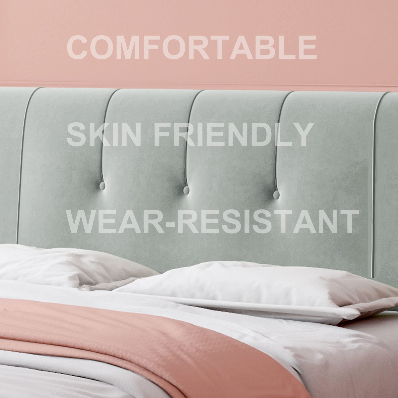 **Large Upholstered Headboard Pillow with Removable Cover - 47.2