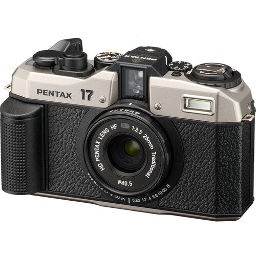 PENTAX 17 Half Frame Film Camera (Dark Silver) - Vintage Style 35mm Photography for Travel & Street Shooting