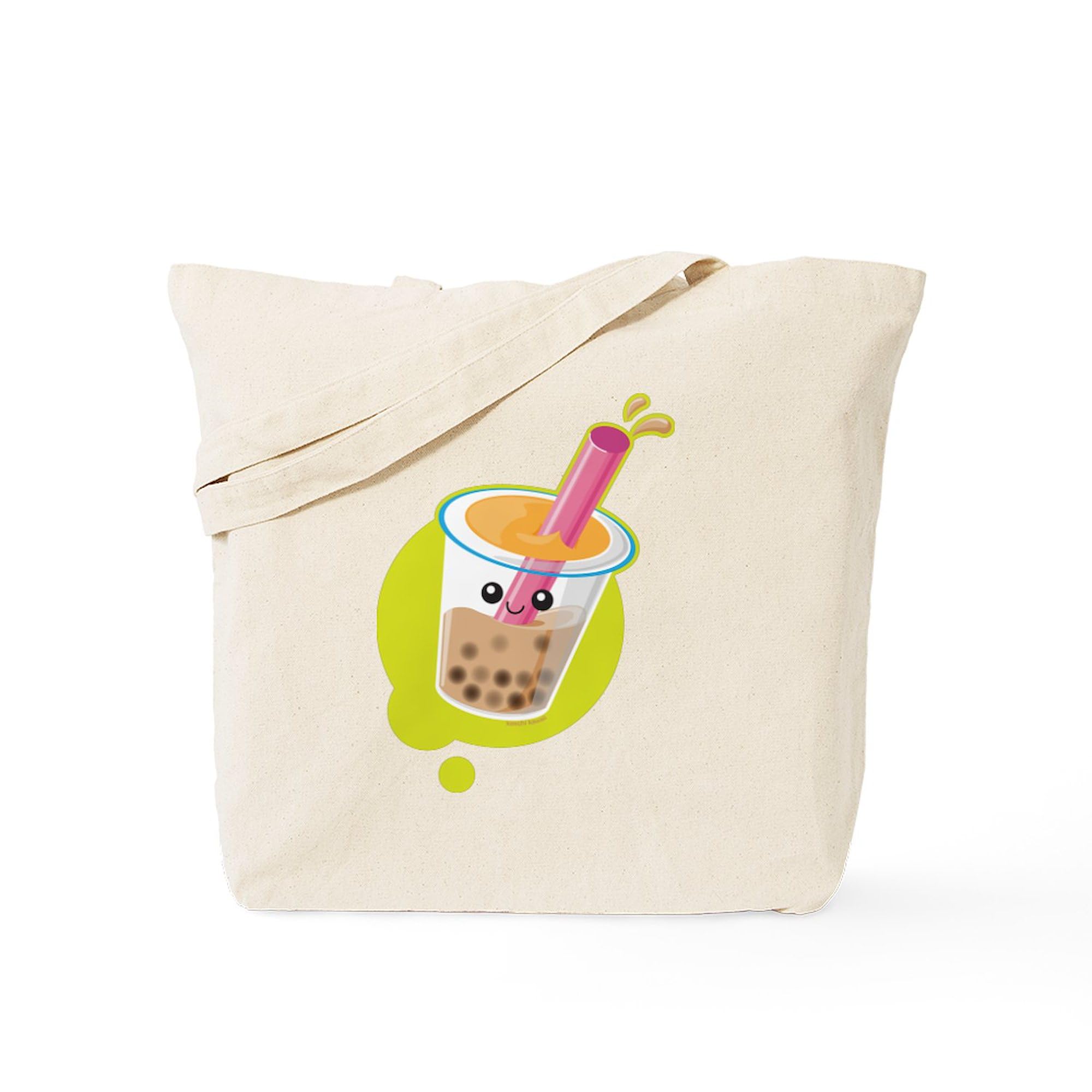 Boba Tea Tote Bag - Natural Canvas Reusable Shopping Bag for Groceries, Beach & Daily Use | Eco-Friendly Carryall for Boba Lovers