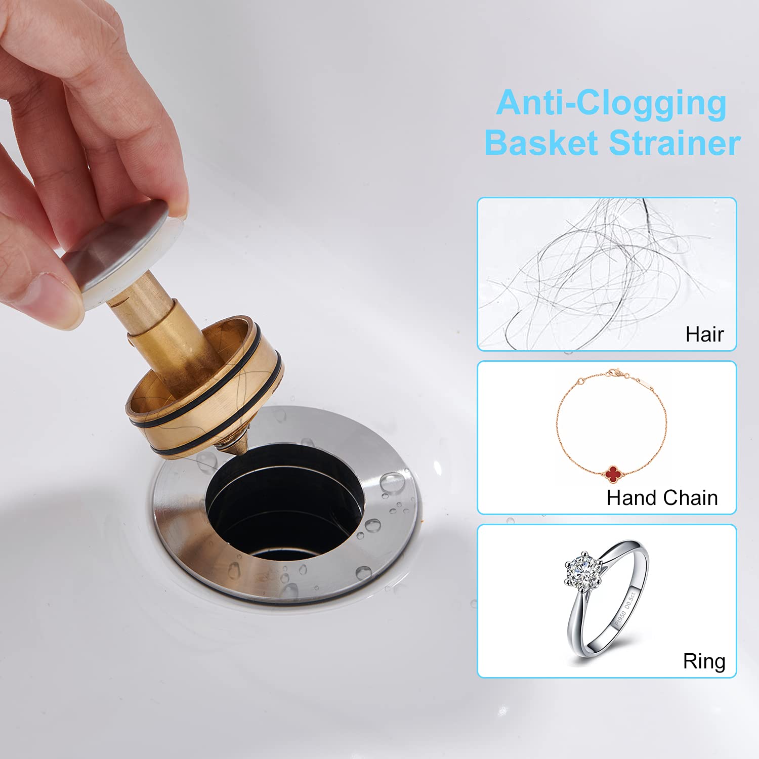 CREA Brushed Nickel Bar Sink Faucet with Pull-Out Sprayer & Pop-Up Drain Stopper - Compact Kitchen & Bathroom Faucet with Overflow & Hair Catcher - Perfect for Small Sinks, Wet Bars, and Powder Rooms