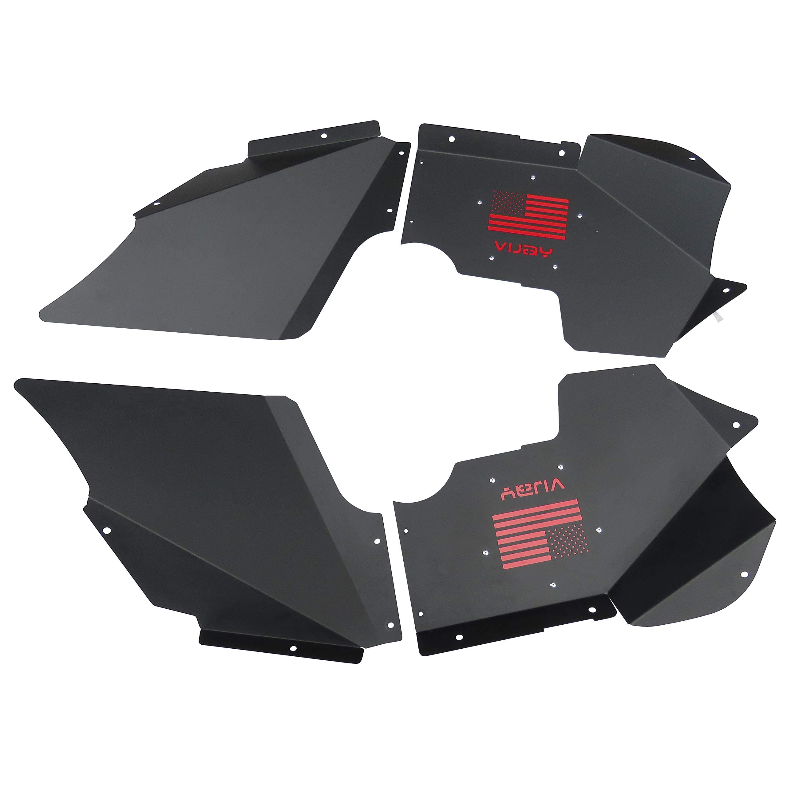 Wrangler Front & Rear Inner Fender Liners Kit for 2007-2017 Jeep Wrangler JK/JKU & Unlimited 2/4 Doors - Durable Protection Against Road Debris & Mud for Off-Road Adventures