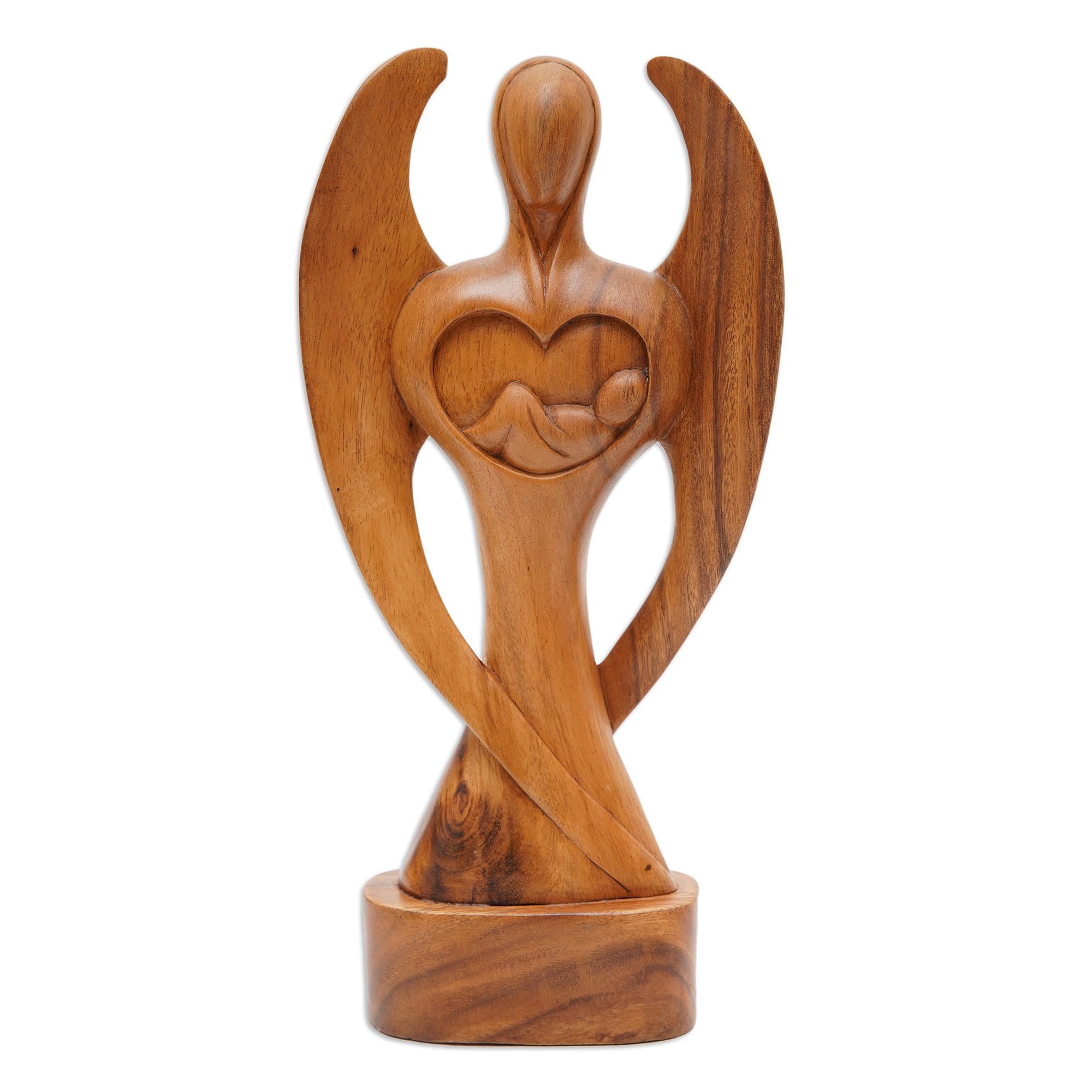 Handmade Baby Guardian Wood Suar Sculpture - Unique Handcrafted Nursery Decor for Baby Shower Gifts & Newborn Protection