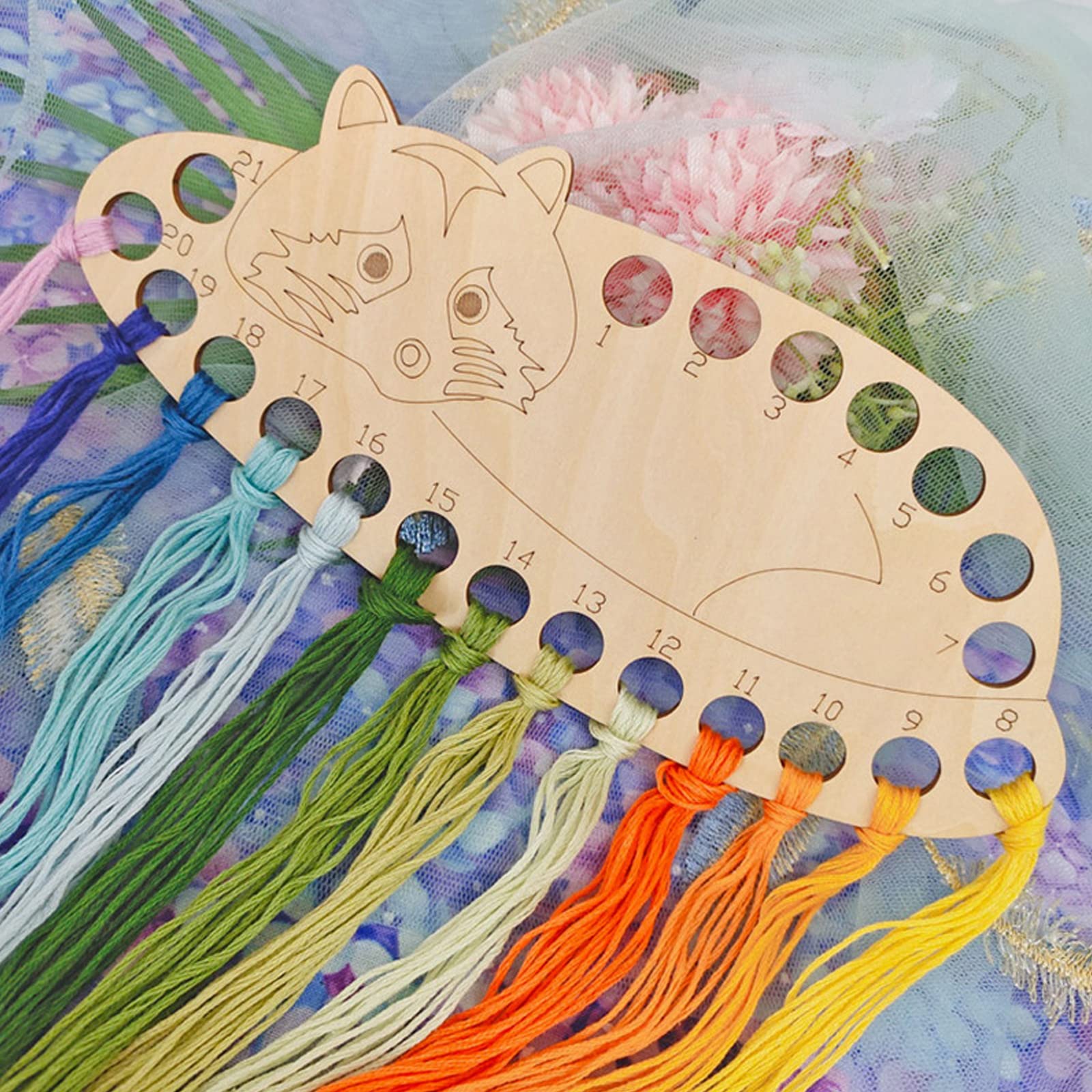 3Pcs Cute Animal-Shaped Embroidery Floss Organizer Set - Cross Stitch Thread Holder & Storage Shelf for DIY Craft Projects - Perfect for Needlework, Sewing, and Embroidery Organization at Home or Studio
