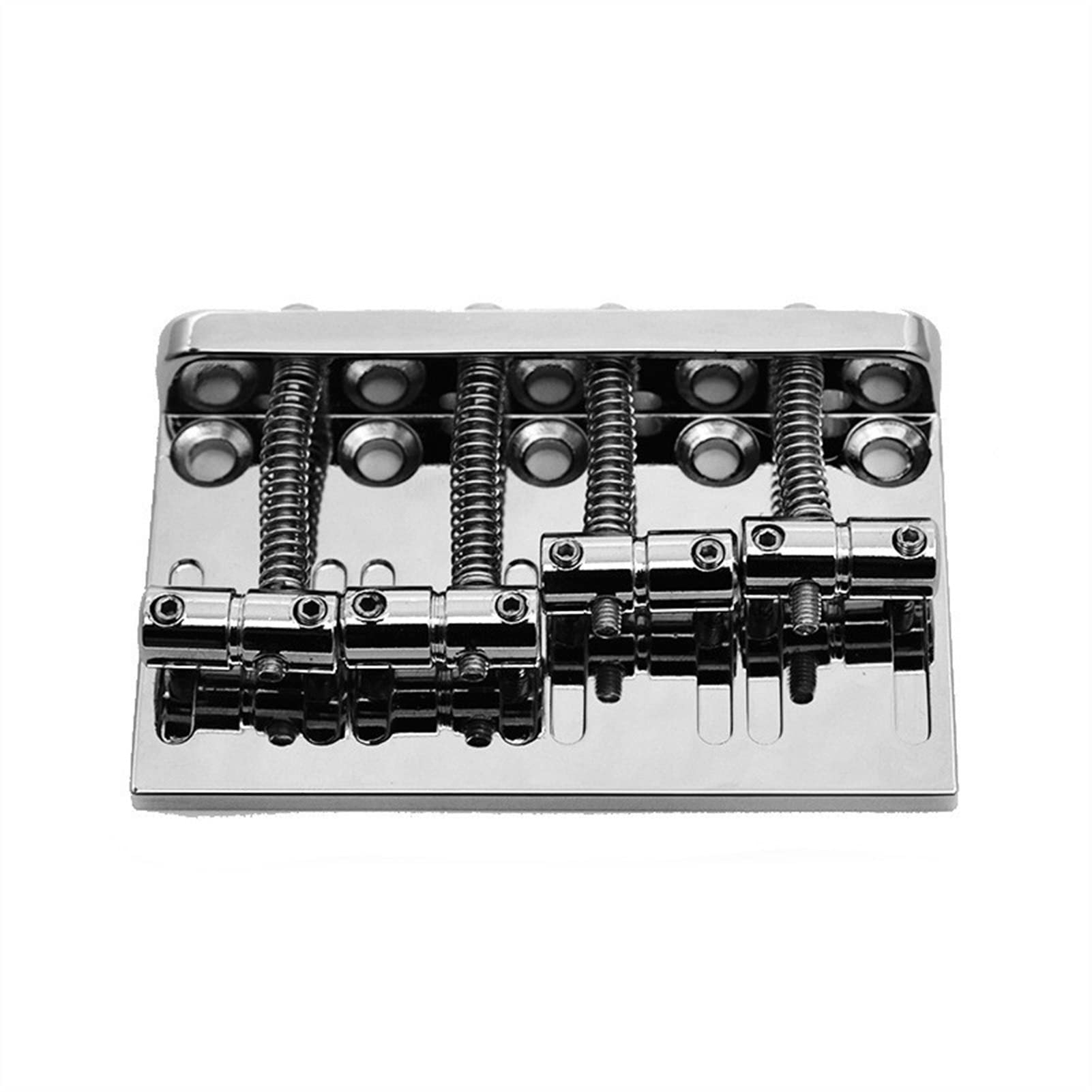 4-Piece Silver Electric Bass Guitar Bridge Set - High-Quality Saddle & Strings for Enhanced Sound | Perfect for Bass Guitar Upgrades & Repairs | Ideal for Musicians & DIY Enthusiasts