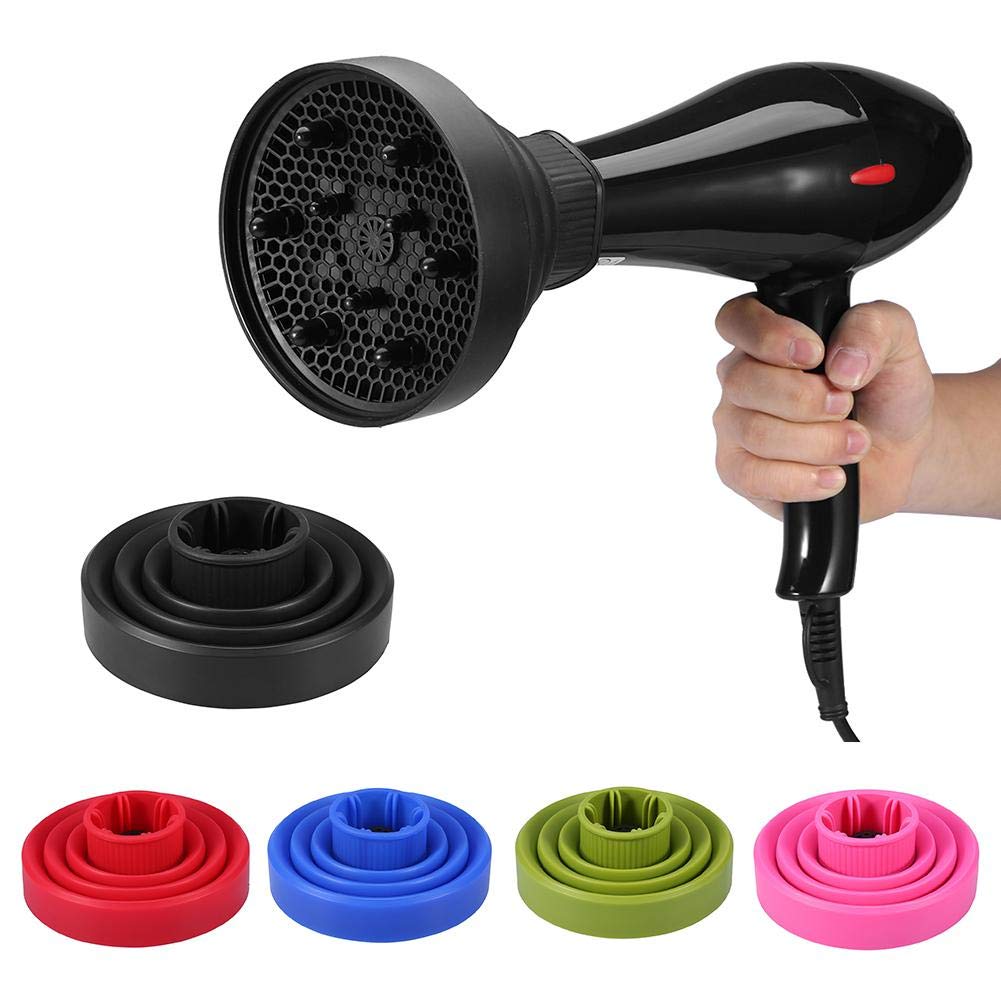 Professional Foldable Hair Dryer Diffuser for Curly Hair - Styling Hairdressing Tool with Blue Cover | Perfect for Home Salon, Travel & Daily Curly Hair Care