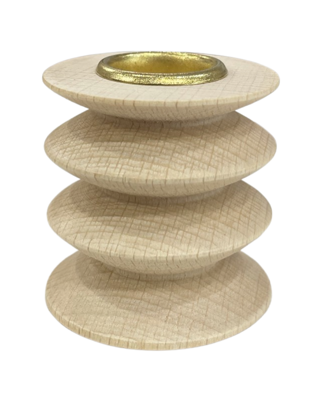 Handmade Totem Wooden Candle Holder Set of 5 - Small Decorative Pillar Candle Holders for Home Decor, Wedding Centerpieces & Boho Table Settings