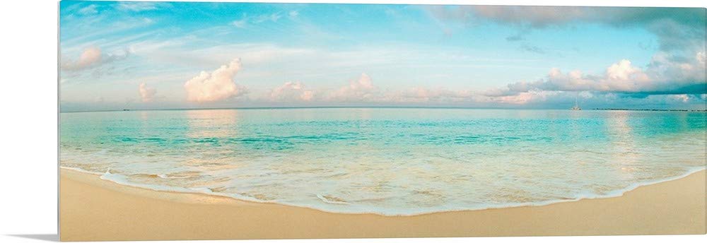 GREATBIGCANVAS Waves on The Beach Seven Mile Beach Acrylic Wall Art Print - Coastal Home Decor Artwork 36