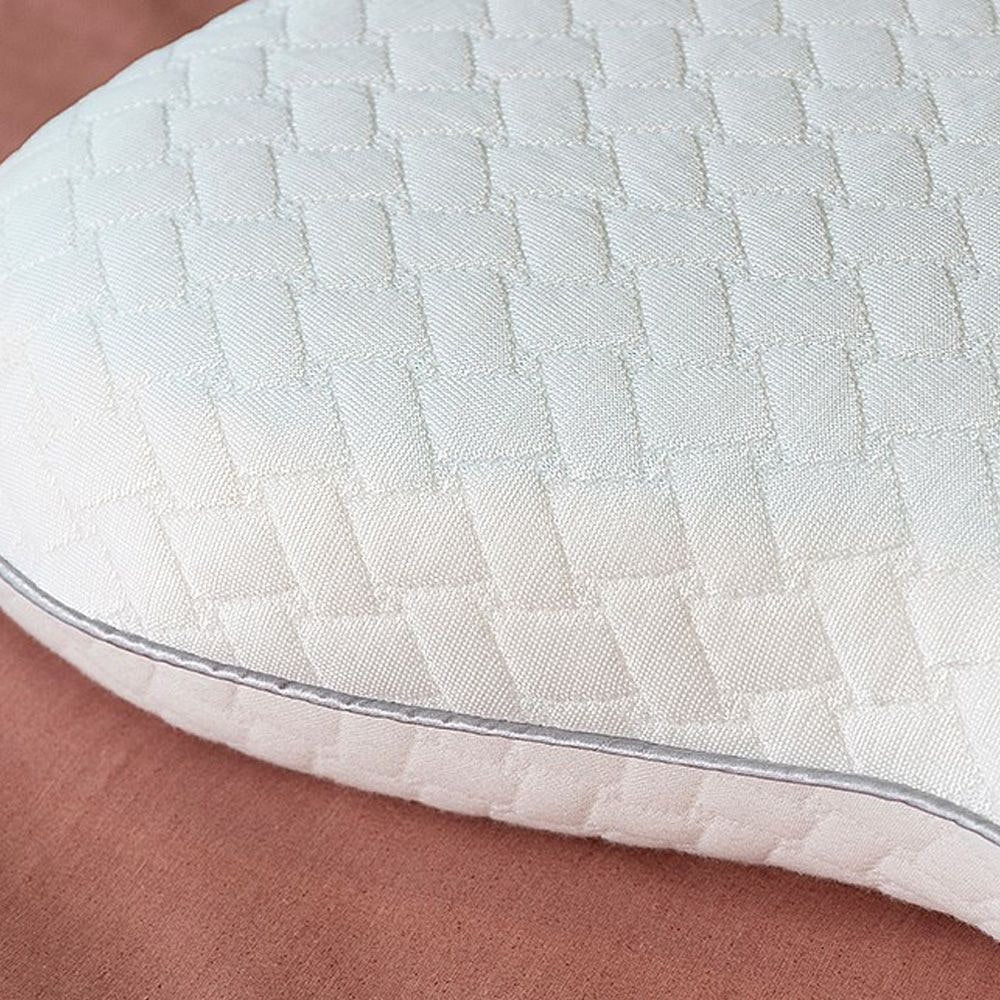 John Cotton All Positions Medium Profile Gel Memory Foam Pillow for Side, Back & Stomach Sleepers - Cooling Comfort for Nighttime & Travel Use