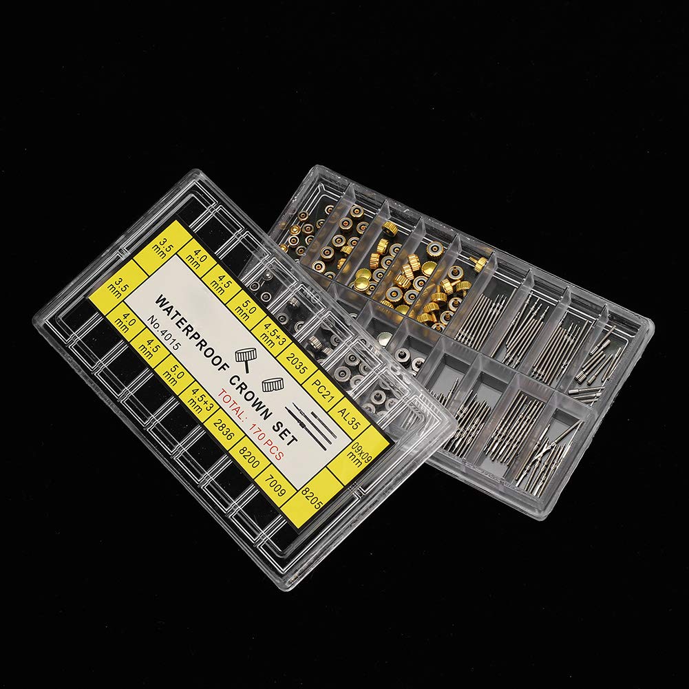Professional Watch Crown Tool Set - Watch Stem Extender & Replacement Parts Kit with Storage Box | Watch Repair Accessories for Band Replacement & Maintenance | Perfect for Watchmakers, DIY Enthusiasts & Jewelry Repair Shops