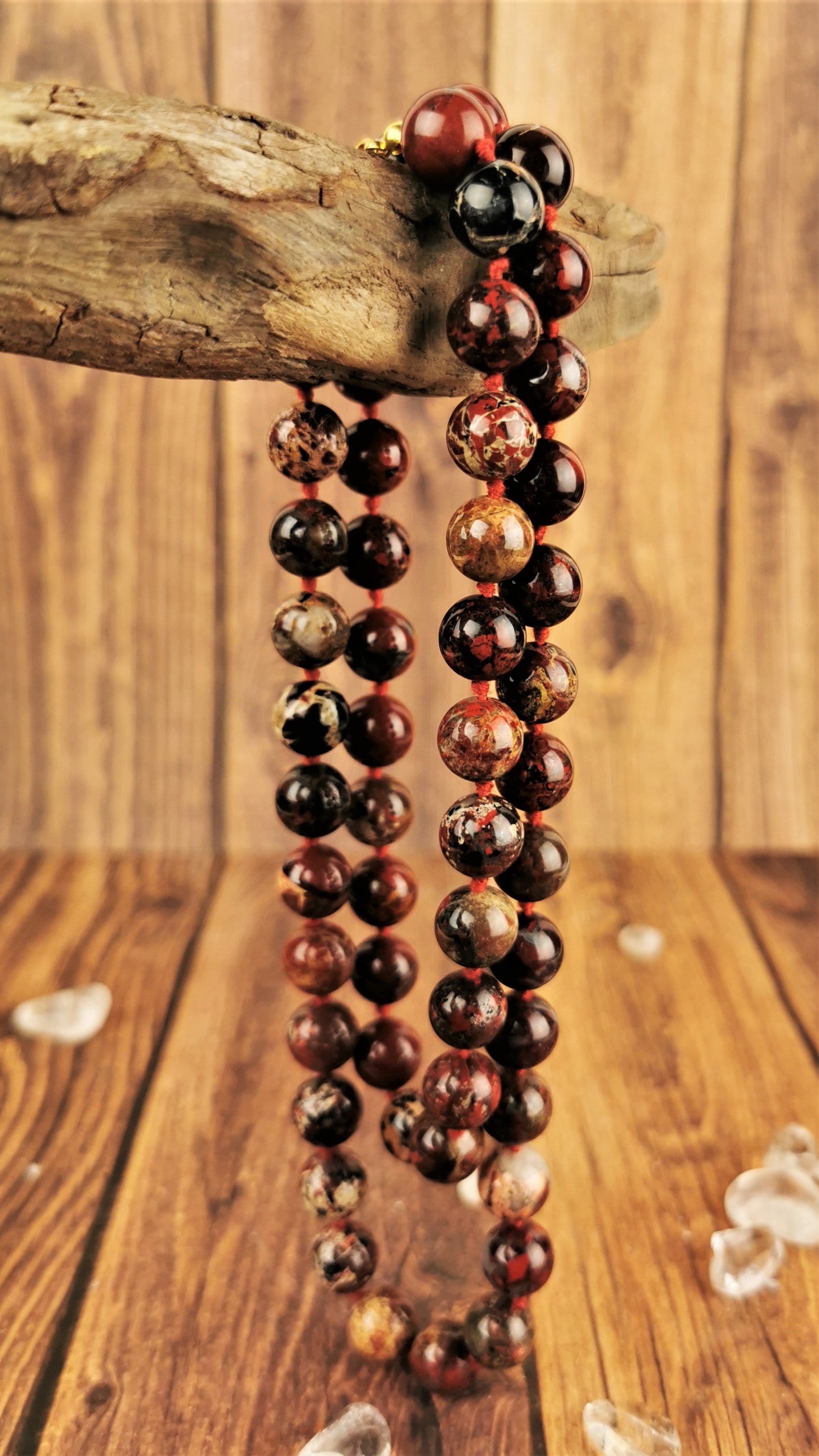 Brecciated Jasper Necklace for Women - Natural Stone Jewelry for Healing & Protection - Perfect for Meditation, Yoga & Spiritual Gifts