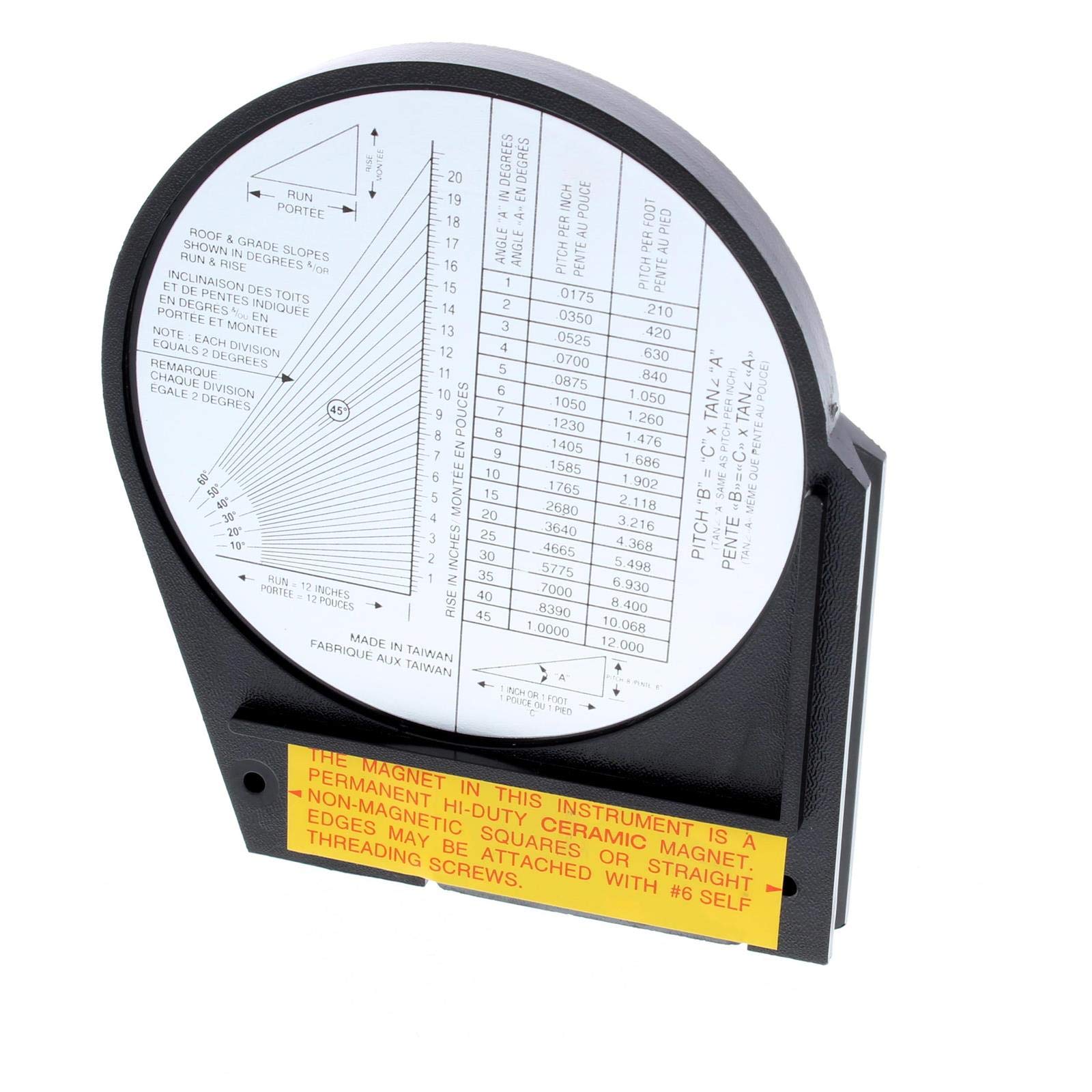 Precision Angle Finder Tool - 4.14 Inch Diameter Measuring Instrument for Woodworking, Metalworking & DIY Projects