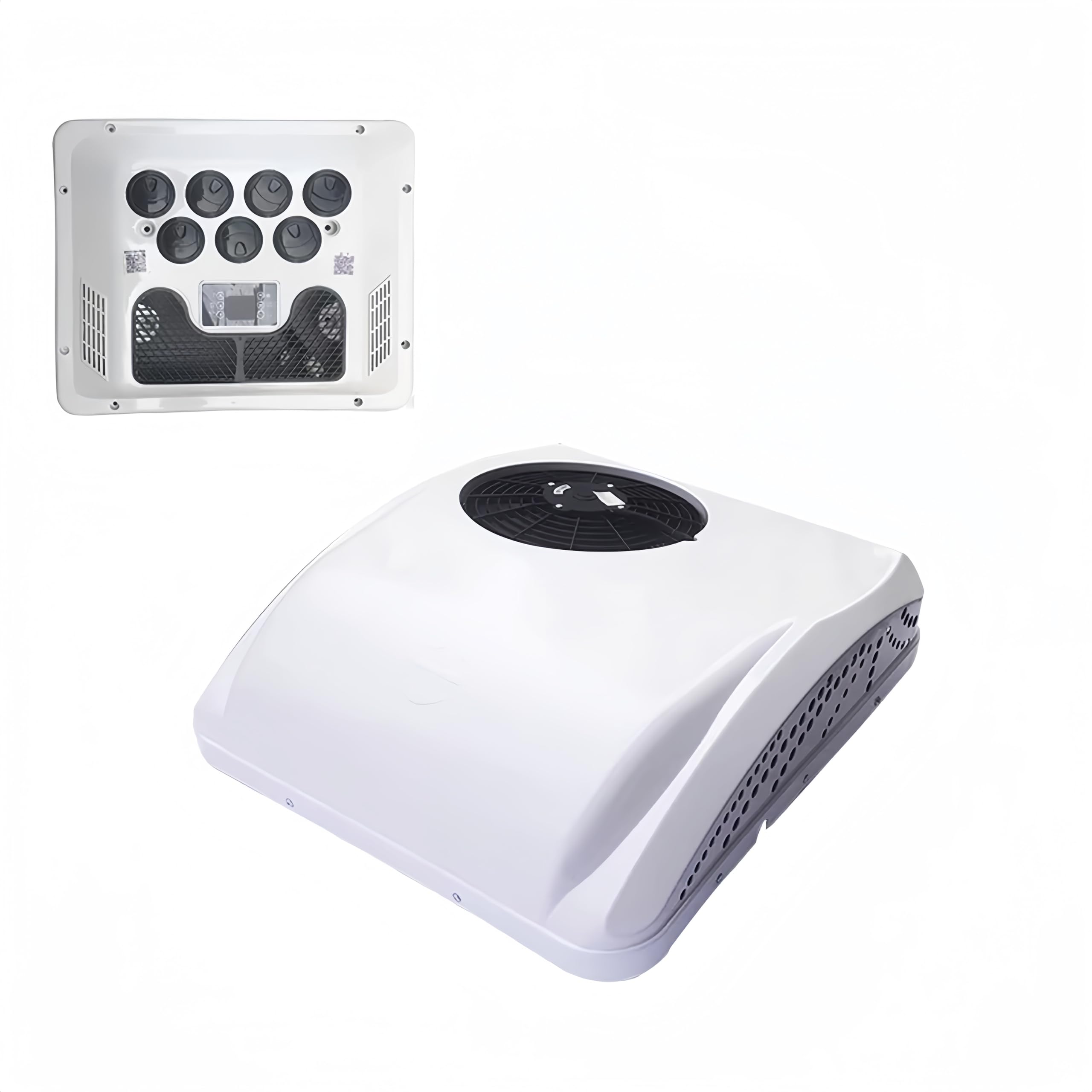 24V DC Air Conditioner for Trucks, RVs, Buses & Heavy Vehicles - Heating & Cooling Roof AC Unit - Ideal for Campers, Excavators & Agricultural Equipment