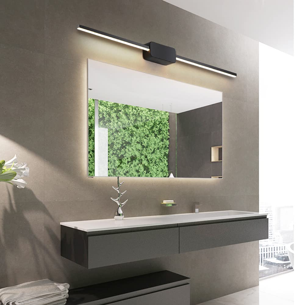 Modern LED Vanity Light for Bathroom - Dimmable Acrylic Wall Sconce Fixture in White/Black - Perfect for Makeup Dressing Table & Mirror Lighting (Ideal for Bathroom, Bedroom, and Spa Decor)
