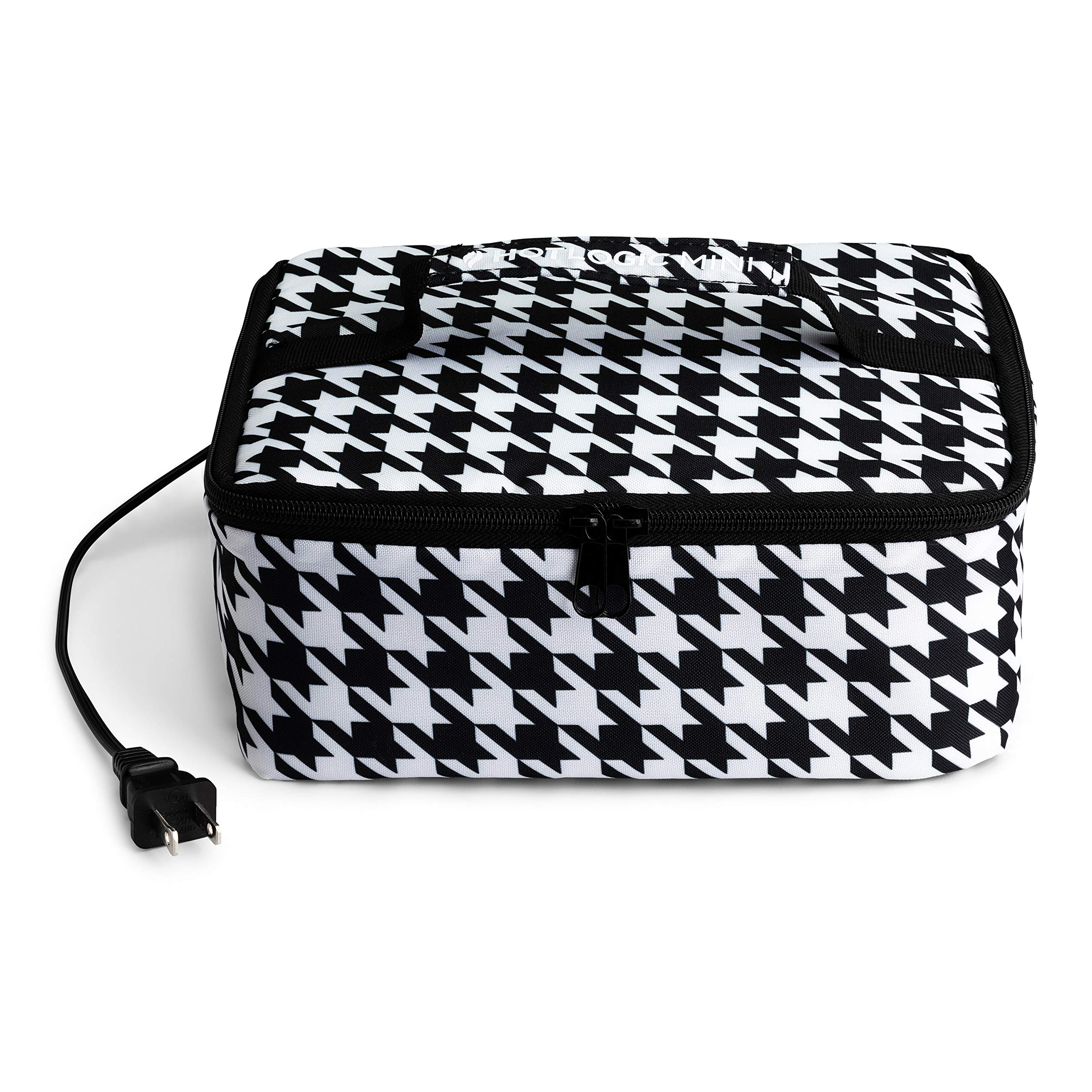HotLogic 16801048-HND Portable Food Warmer & Casserole Dish - Houndstooth Design, Insulated Lunch Tote for Office, Travel & Picnics | Keep Meals Warm Anywhere
