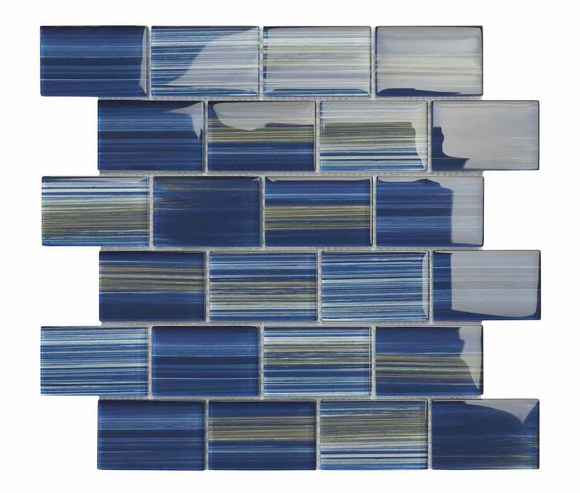 Deep Blue Glass Pool Mosaic Tile 2x3 - Stunning Waterproof Backsplash for Swimming Pools, Spas & Bathrooms