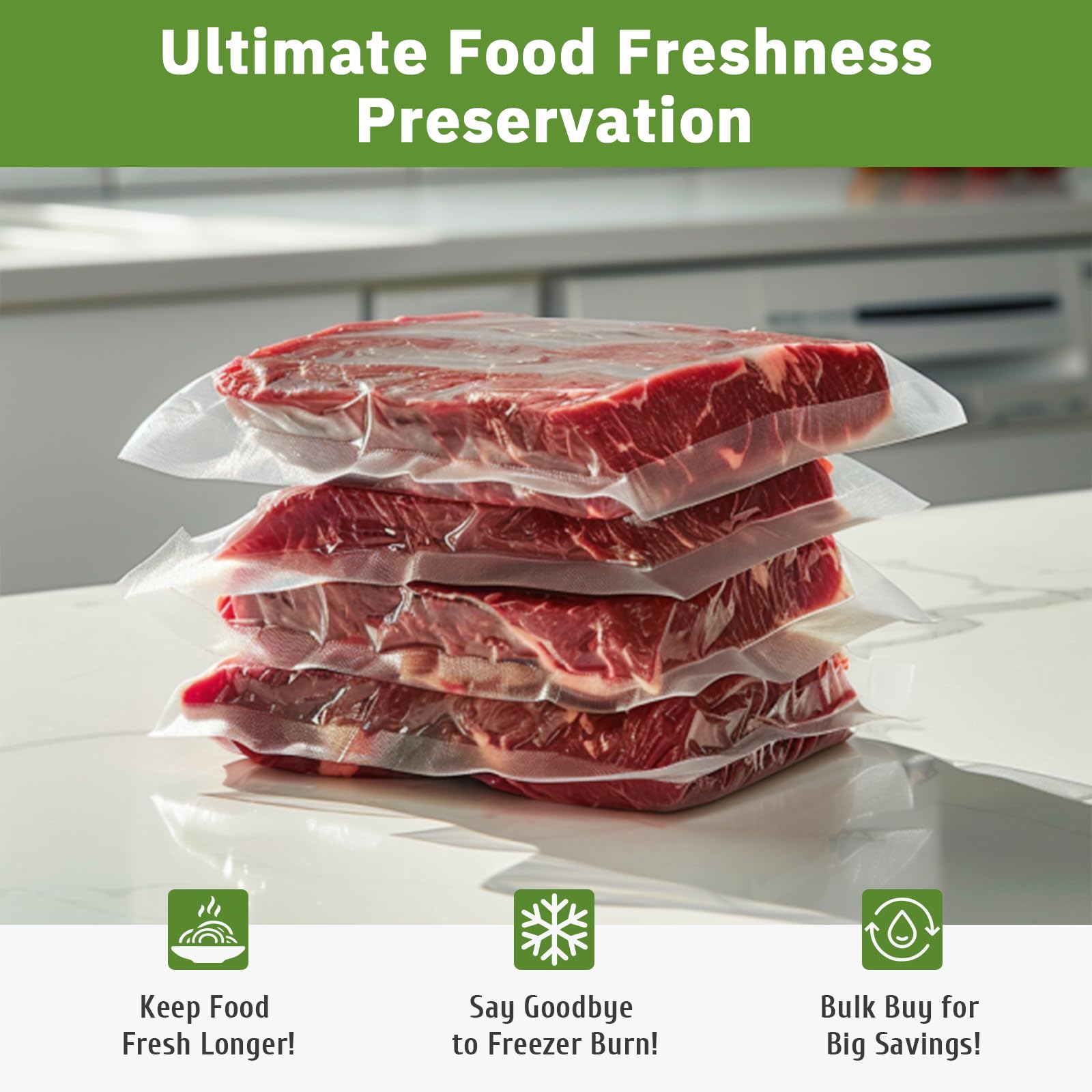 Toprime Vacuum Food Sealer Machine - 80kPa Powerful Sealing System with Roll Bag Cutter, Sous Vide Bags & Hose | Dry & Moist Food Modes for Freshness | Perfect for Meal Prep, Sous Vide Cooking & Food Storage