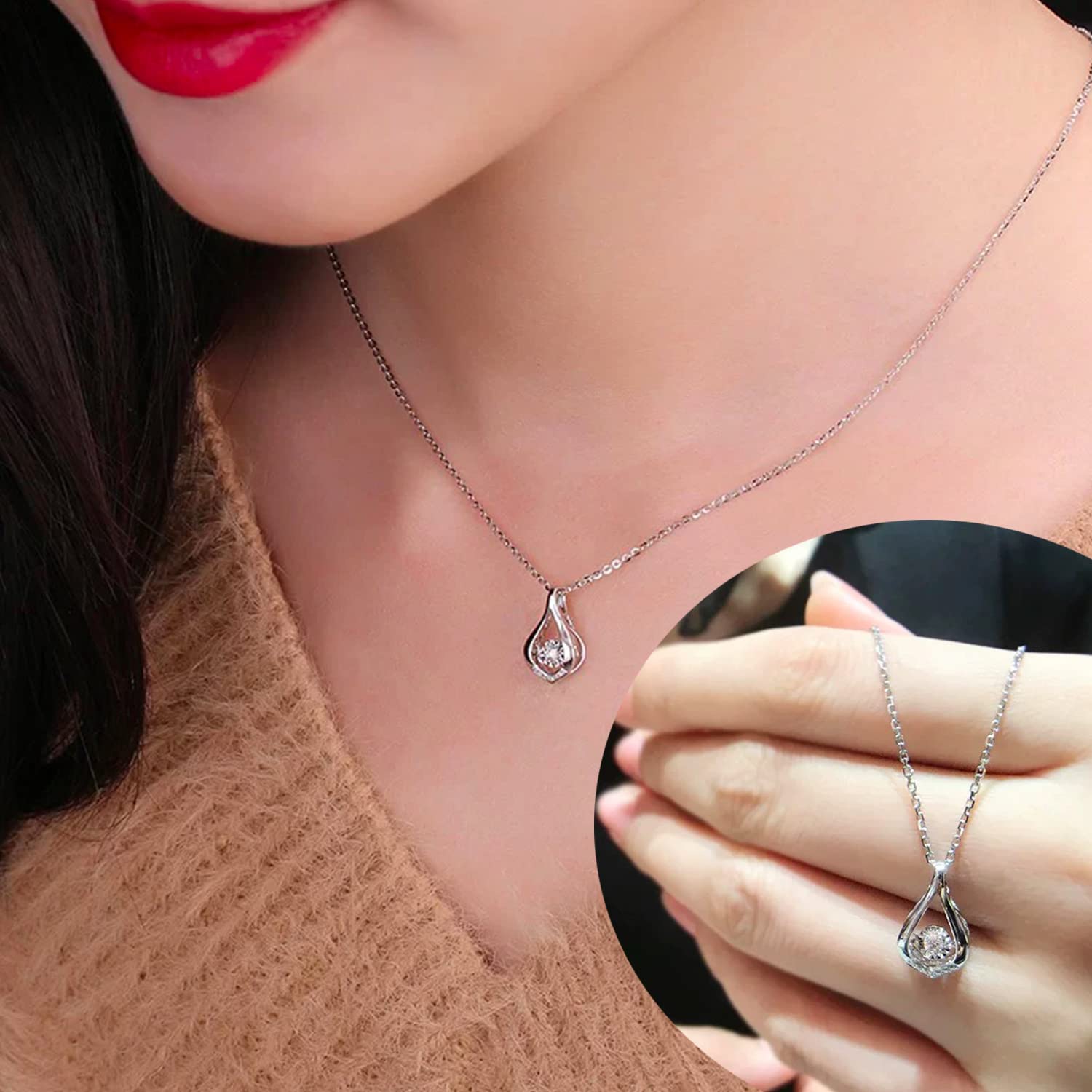 12 Months Colorful Birthstone Necklace for Women - Sterling Silver Infinity Pendant Jewelry Gift for Anniversary, Birthday, Christmas & Valentine's Day - Perfect for Everyday Wear, Special Occasions & Thoughtful Gifting