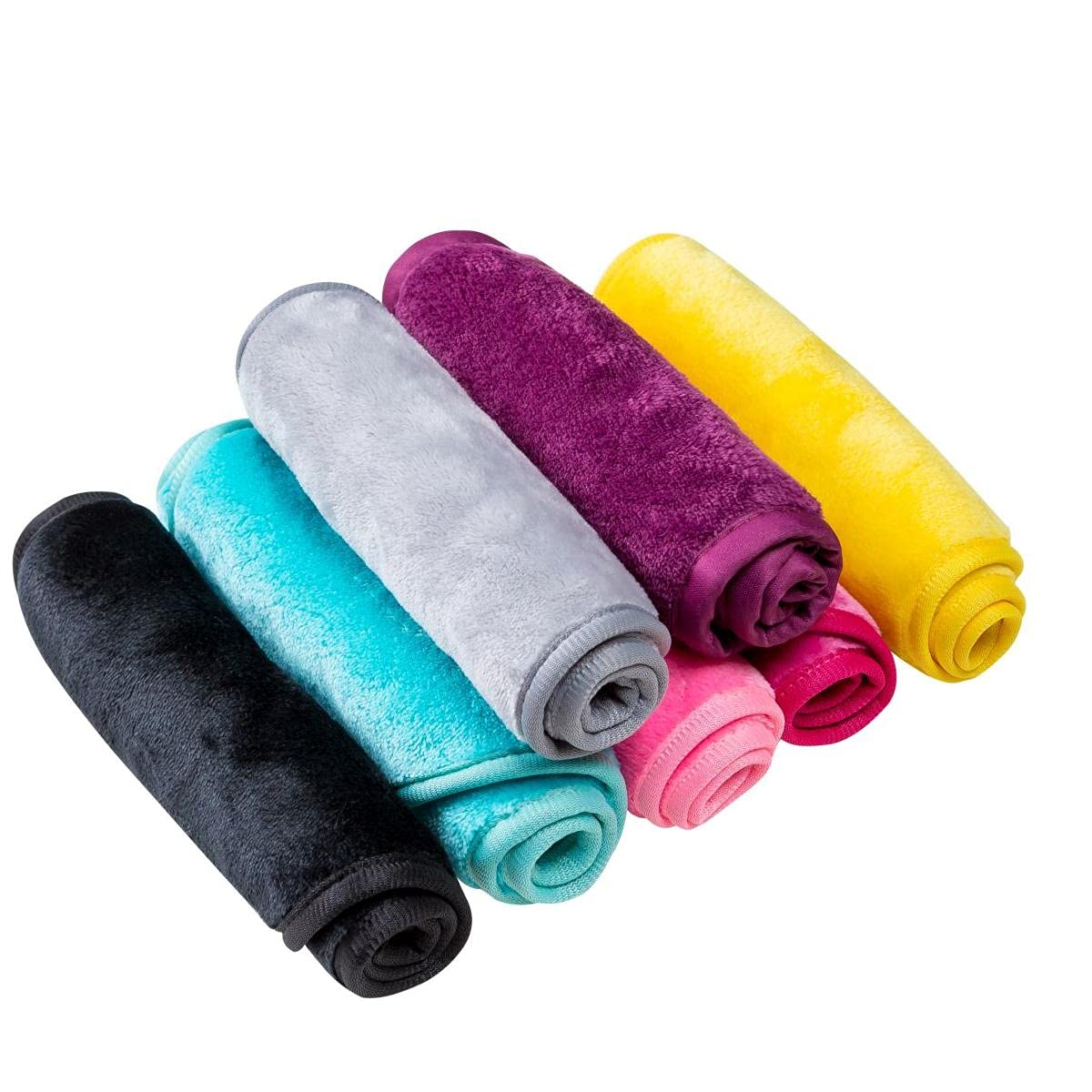 Waterproof Makeup Remover Cloths 3-Pack - Chemical Free & Reusable for Face Cleaning - Black, Rose, Burgundy - Perfect for Travel & Daily Skincare