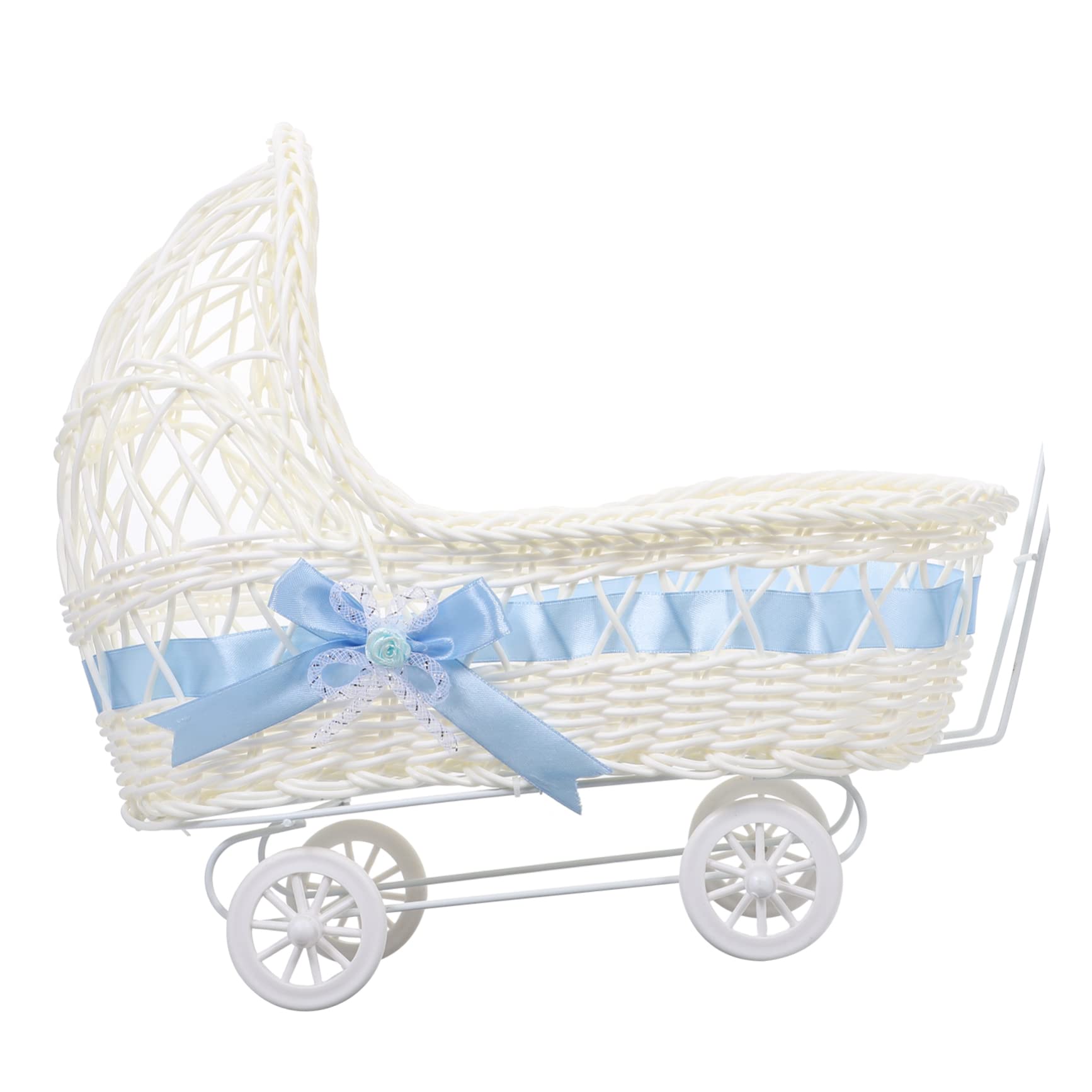 Hohopeti Woven Basket Set - 12 Pack Natural Rattan Shower Party Decorations, Wedding Flower Baskets & Party Favors for Baby Shower, Bridal Shower, Home Decor and Gift Packaging