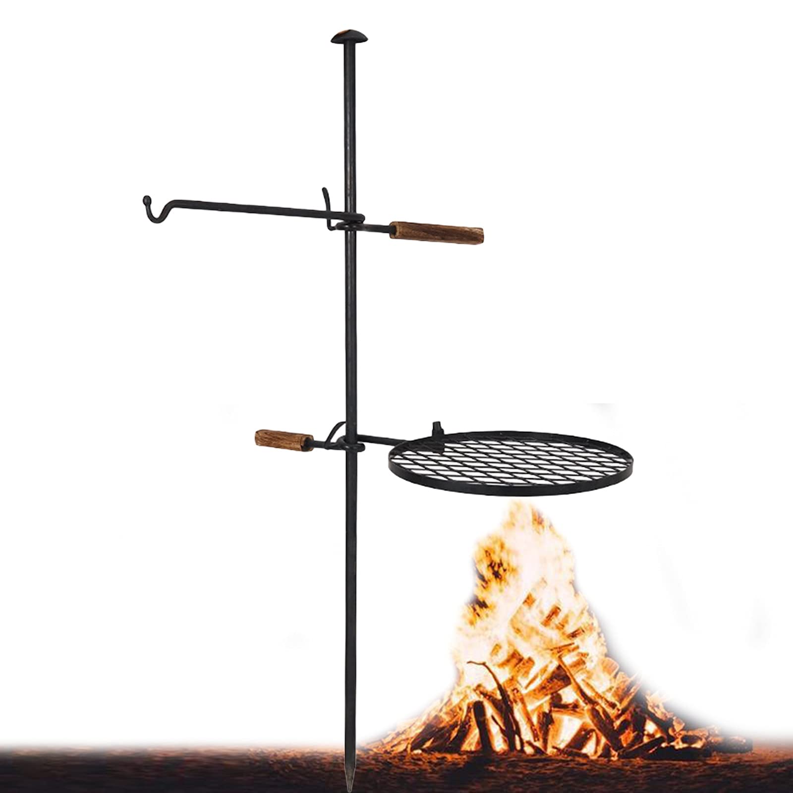 Portable Cast Iron Camping Grill - Heavy Duty Outdoor Cooking Stove for Campfire, BBQ, Hiking & Picnic | Perfect for Backpacking, Tailgating & RV Adventures