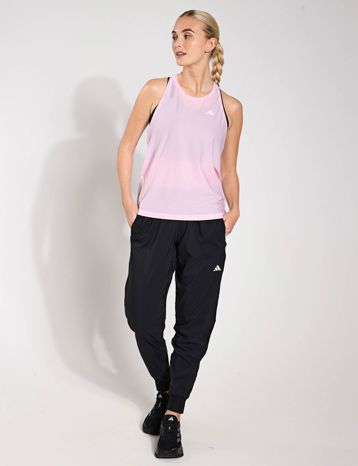 Own The Run Women's Workout Tank Top - Clear Pink | Breathable & Moisture-Wicking for Running, Yoga & Gym