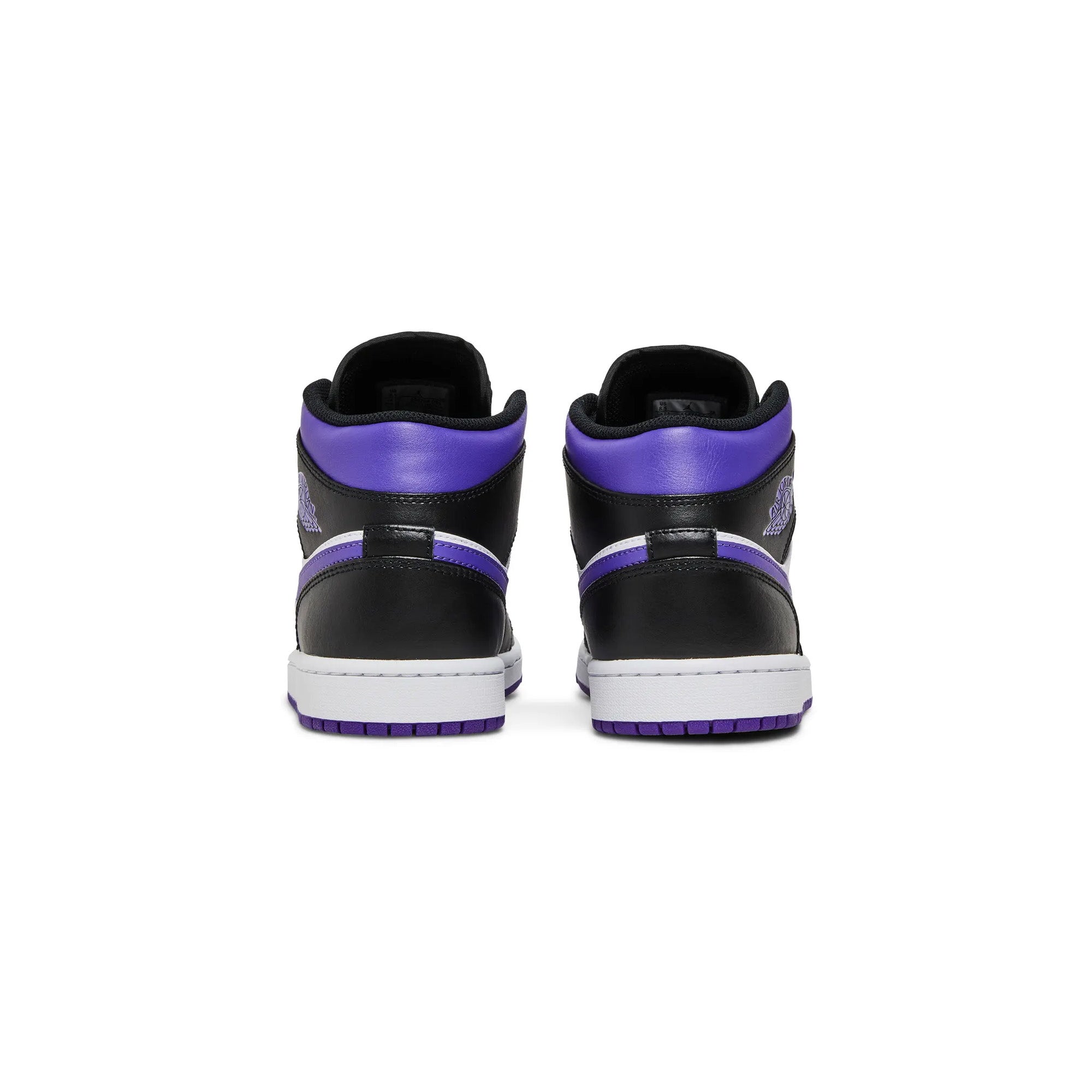 Air Jordan 1 Mid 'White Black Purple' Basketball Shoes (2022) - Men's Retro Sneakers for Casual Wear, Street Style & Basketball Games