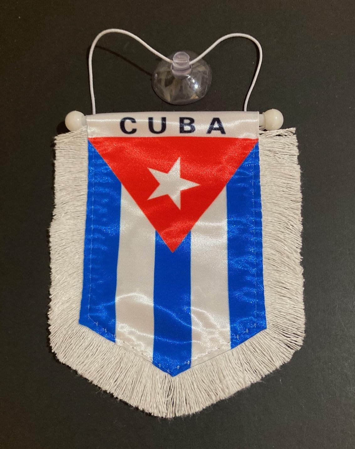 Cuban Car Flag Rearview Mirror Accessories - Cuba Flags with White Trim for Cars, Trucks & SUVs | Perfect for Sports Events, Parades & National Pride Displays