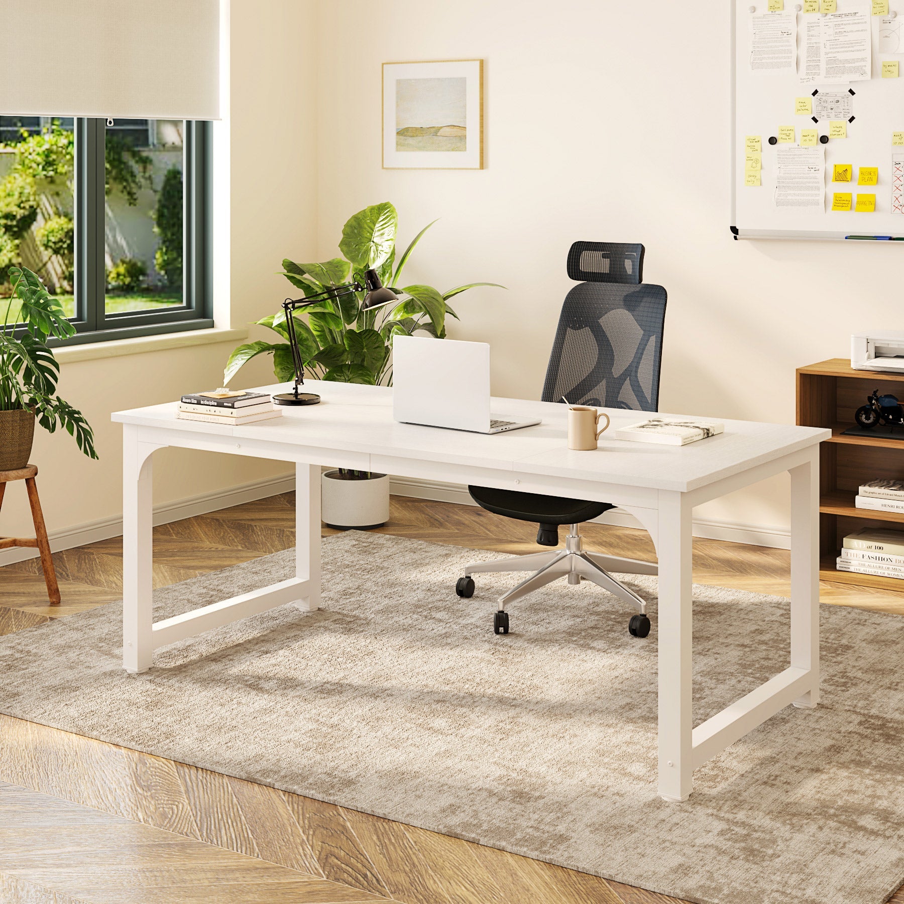 Modern Rectangular Conference Table - Sturdy Office Meeting Desk for Work & Collaboration | Perfect for Conference Rooms, Home Offices & Workspaces