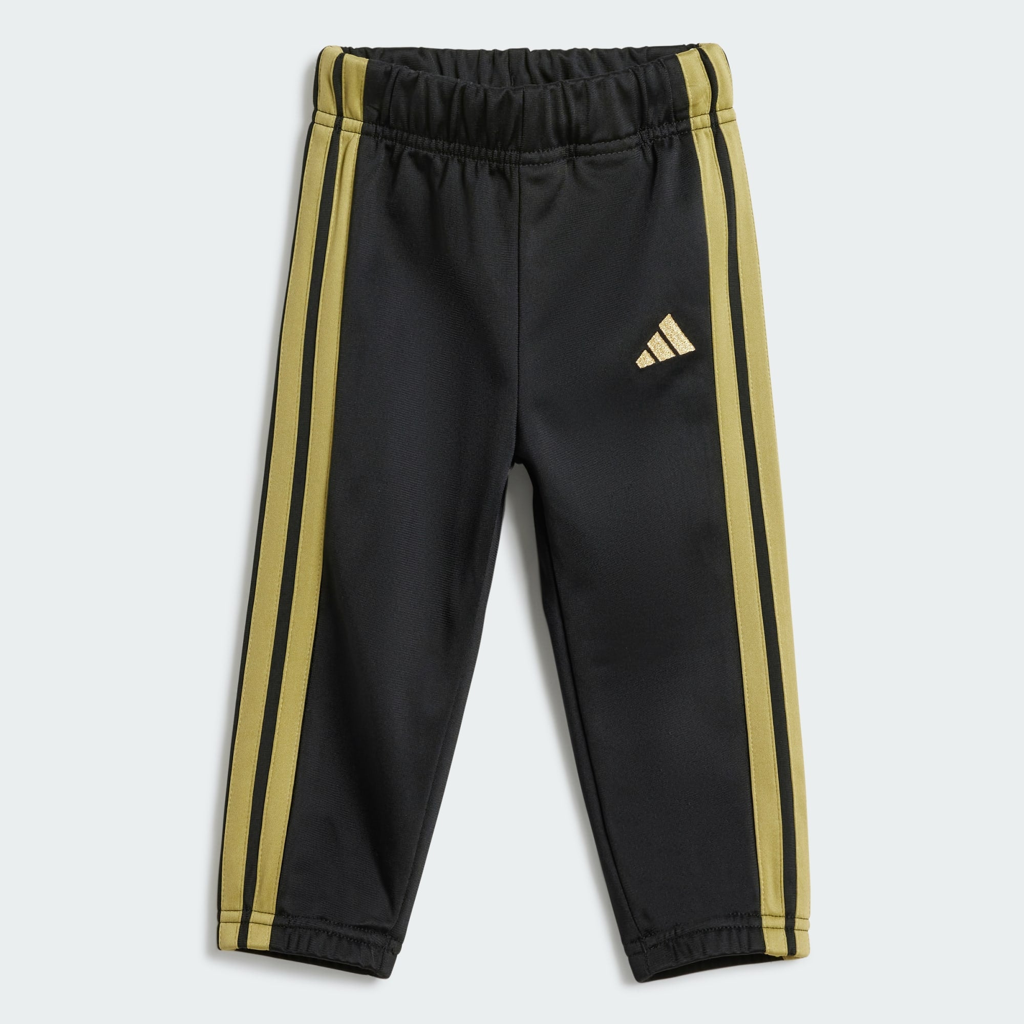 Adidas Kids 3-Stripes Climacool Black & Gold Tracksuit Set - Breathable Athletic Outfit for Running, Sports & Casual Wear