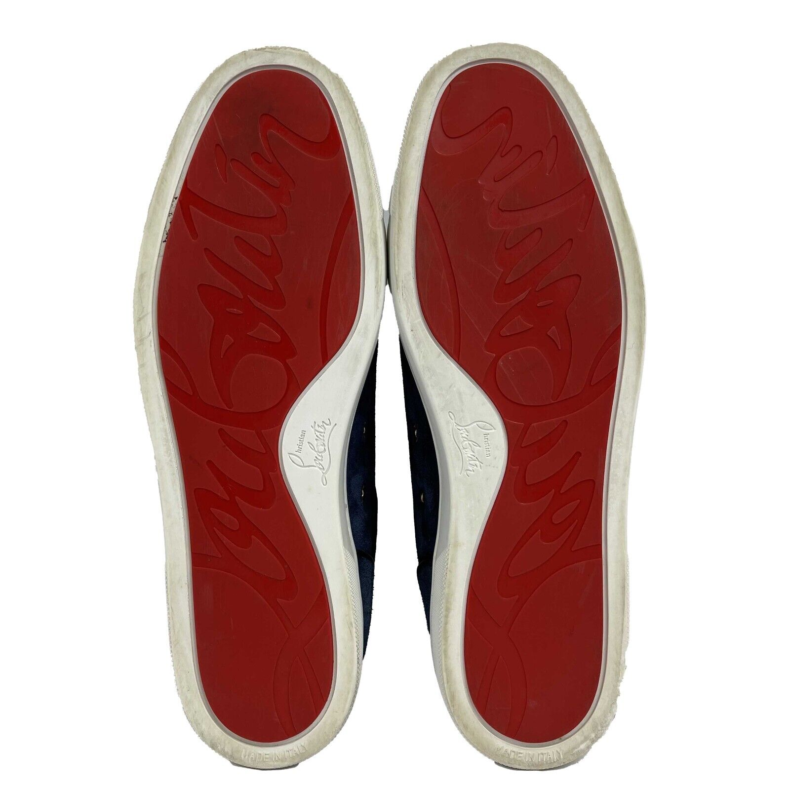 Christian Louboutin Rantulow Navy Sneakers for Men - Size 45 US (11/11.5) - Luxury Designer Casual Shoes for Streetwear & Everyday Fashion