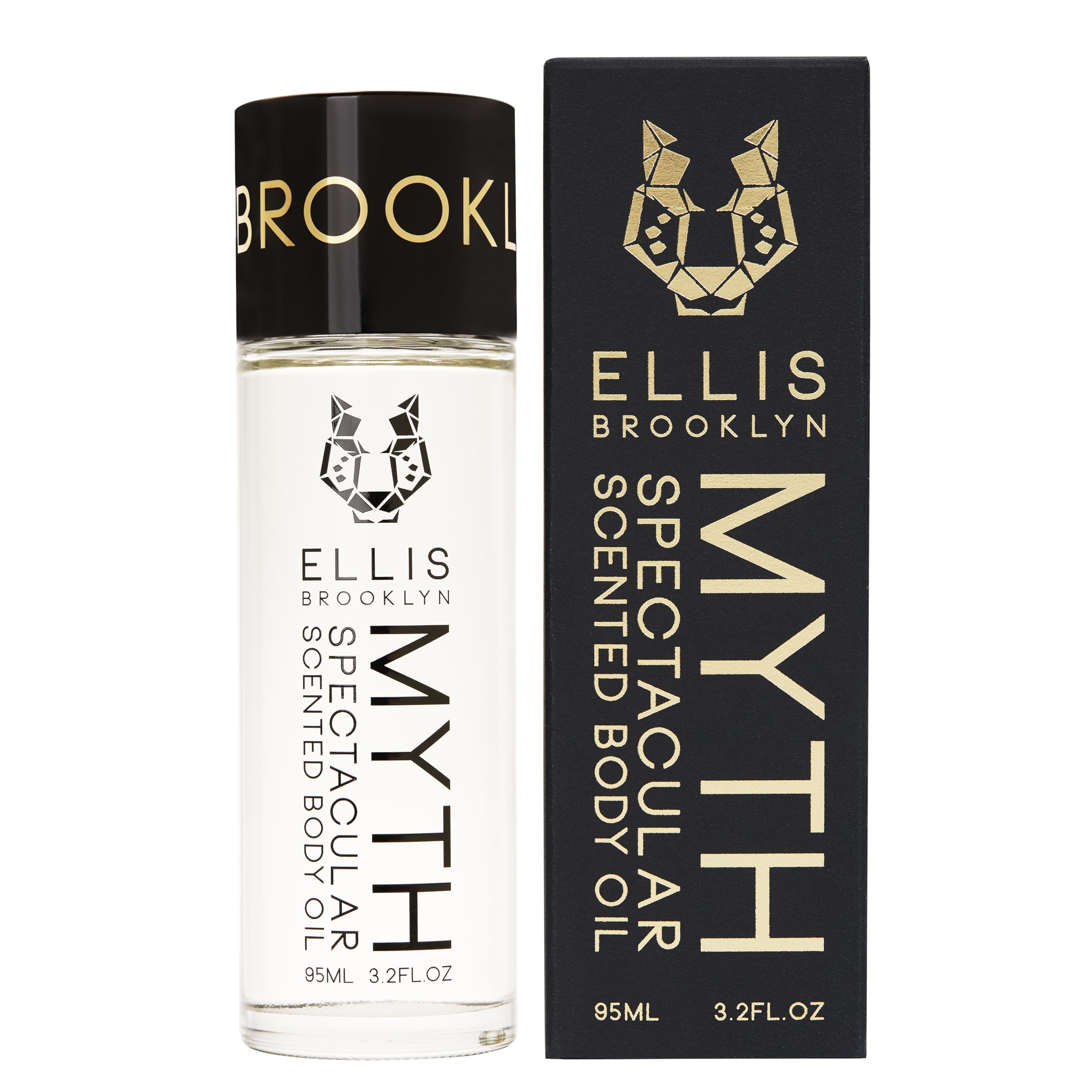 Ellis Brooklyn MYTH Body Oil for Women - Bergamot, Jasmine & Cedarwood Musk Scented Perfume Body Oil | Moisturizing & Long-Lasting Fragrance for Fall Season | Perfect for Daily Use, Date Nights & Special Occasions